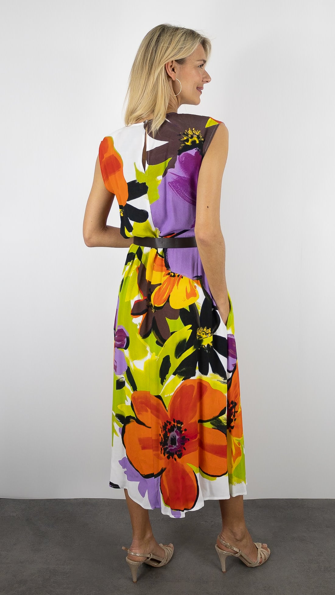 ROBE FLUIDE HABILLEE FLEURIE MULTICO CAROLINE BISS 1178