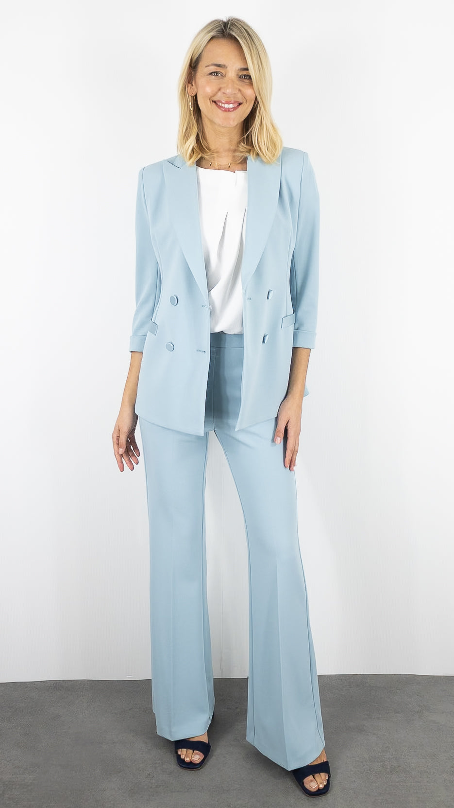 BLAZER HABILLE CROISE POUR FEMME IMPERIAL JU25LAW #COLOR_4503/NEW SKY