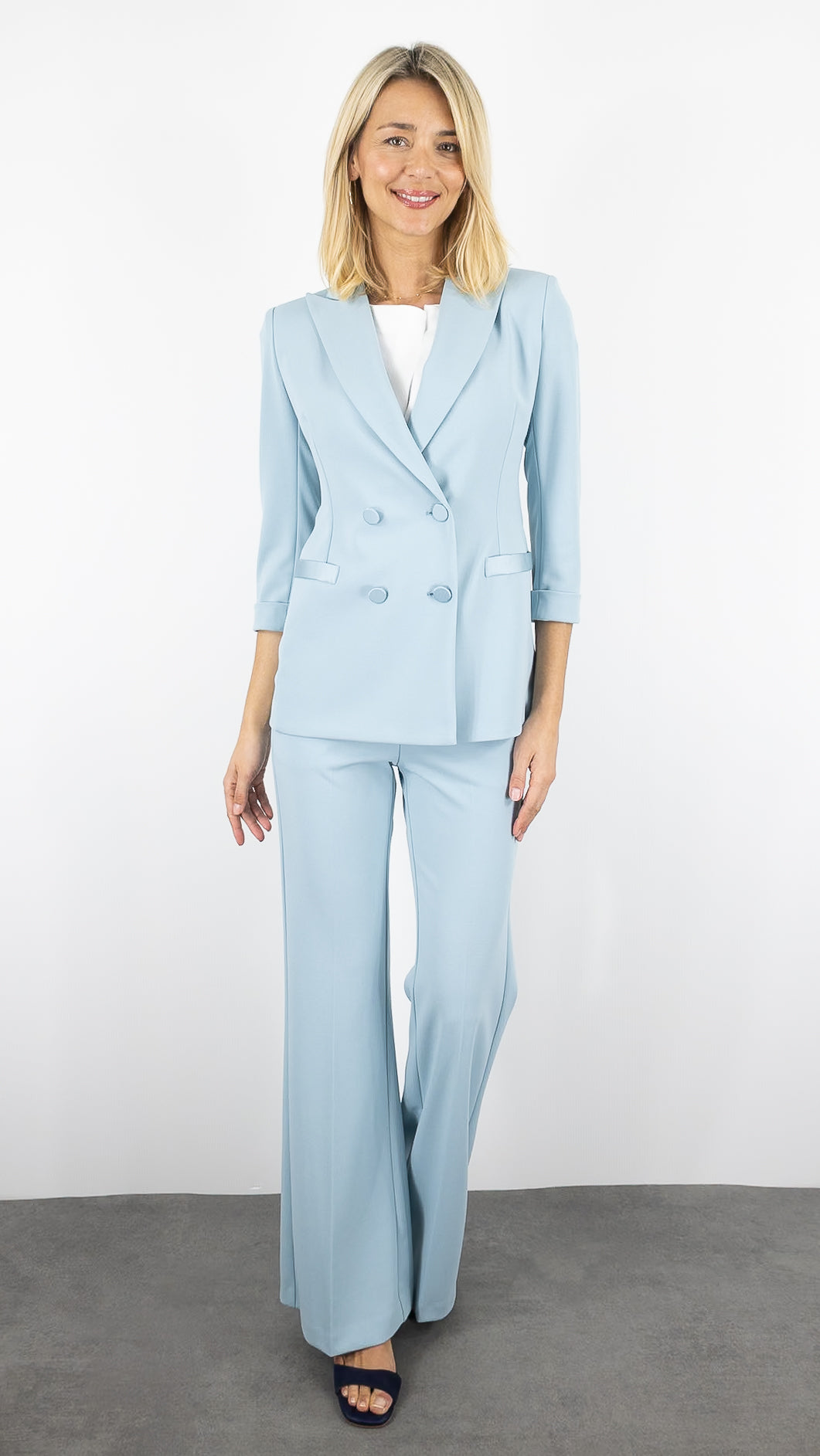 BLAZER HABILLE CROISE POUR FEMME IMPERIAL JU25LAW #COLOR_4503/NEW SKY