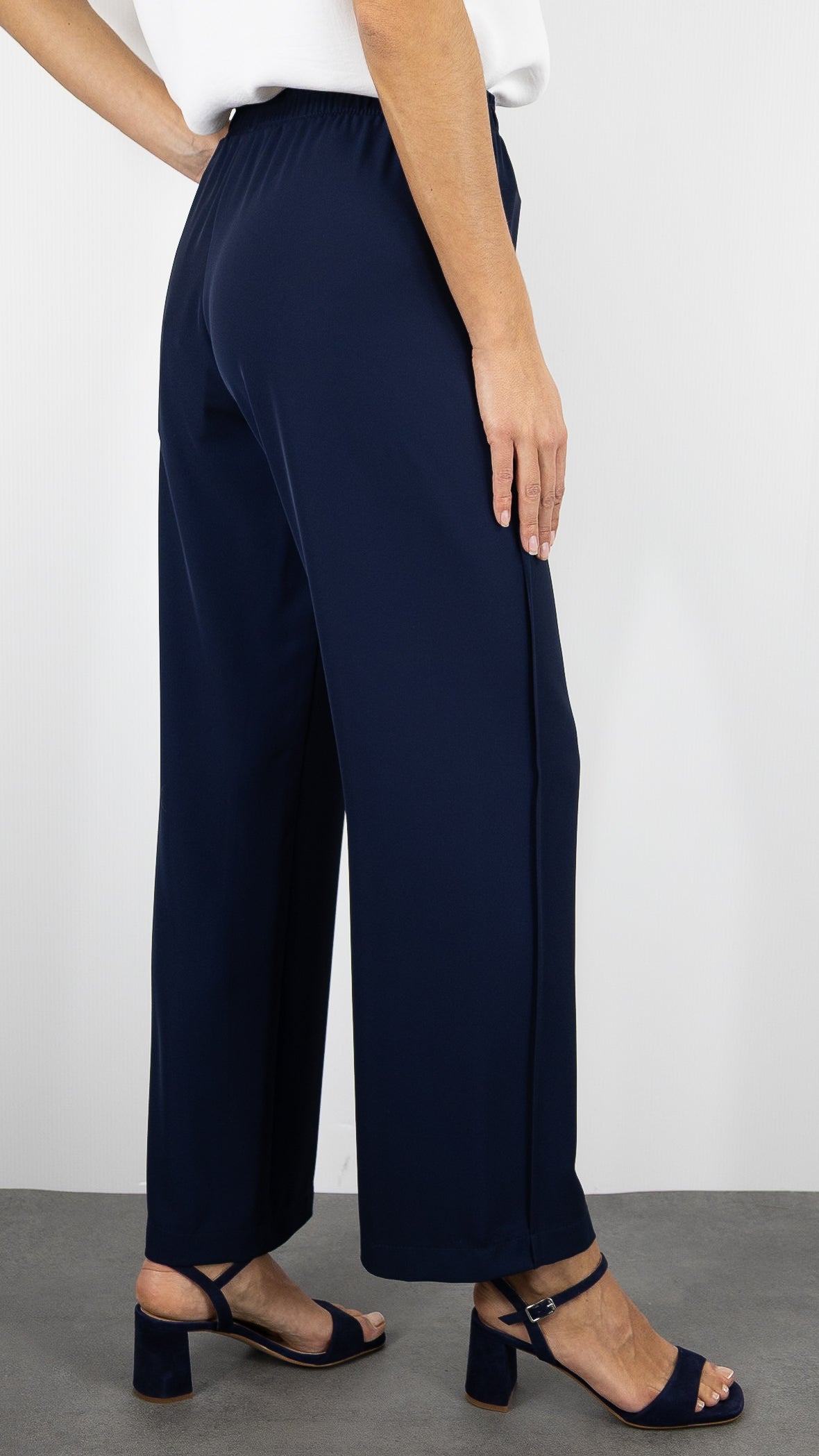 PANTALON LARGE TAILLE ELASTIQUEE MARINE IMPERIAL P9B9LDF