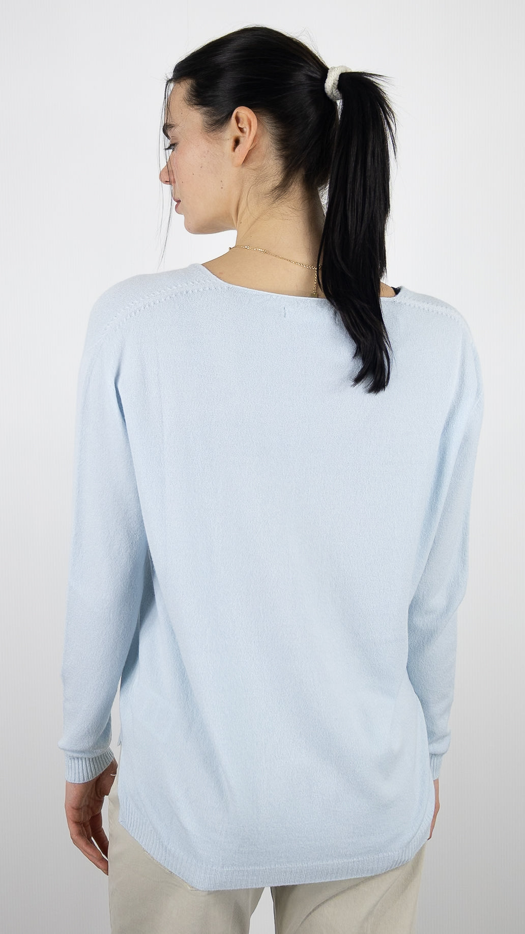 PULL V FEMME ALEXANDRE LAURENT Z8835#COLOR_CIEL
