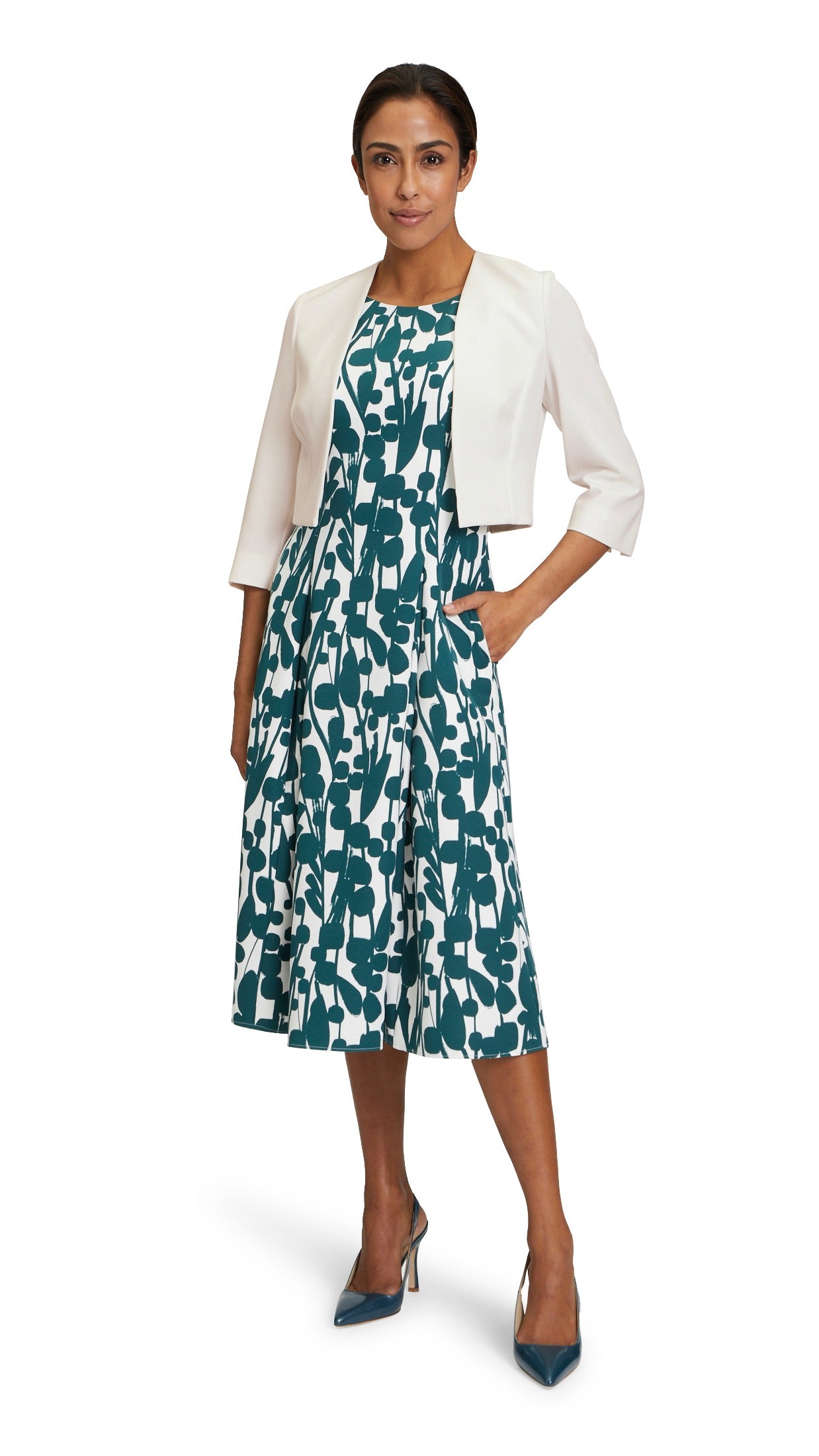 BOLERO HABILLE MARINE VERAMONT 0304/4199#COLOR_1014/BLANC