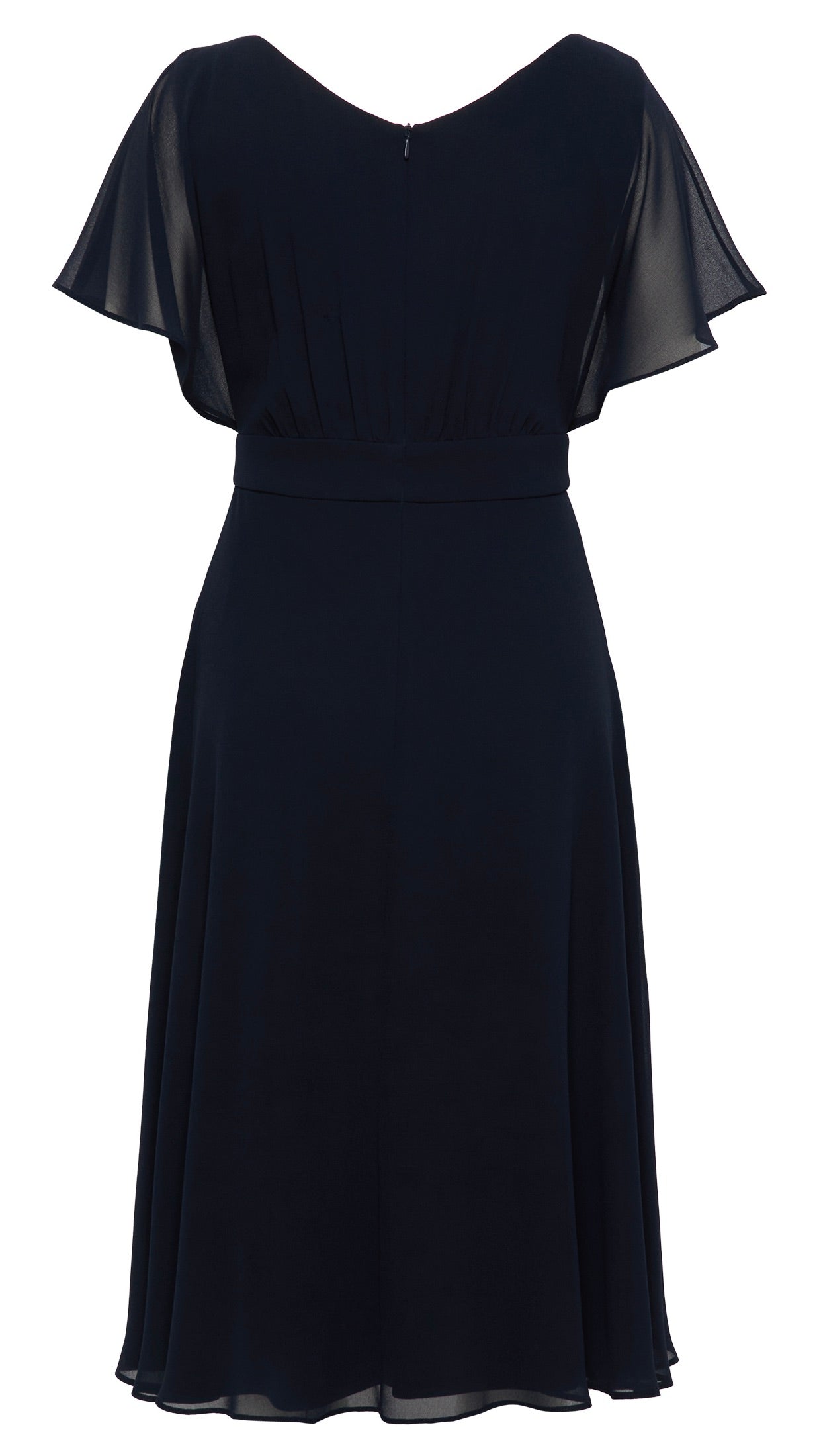 ROBE COURTE EN VOILE EVASÉE MARINE VERAMONT 0335/4825