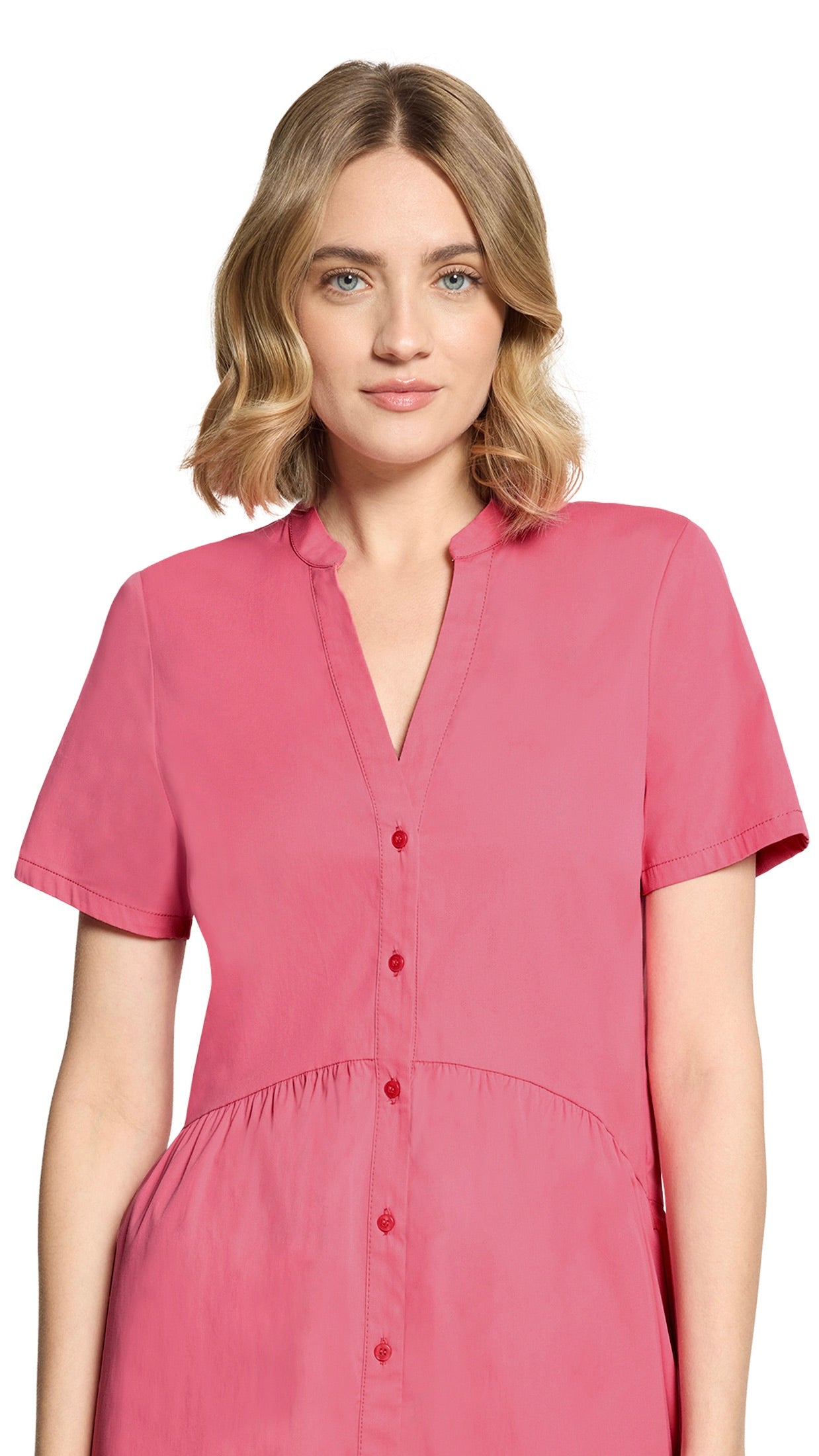 ROBE EVASEE EN COTON ROBE LEGERE 0409/4845#COLOR_4169/PINK PEACH ROSE