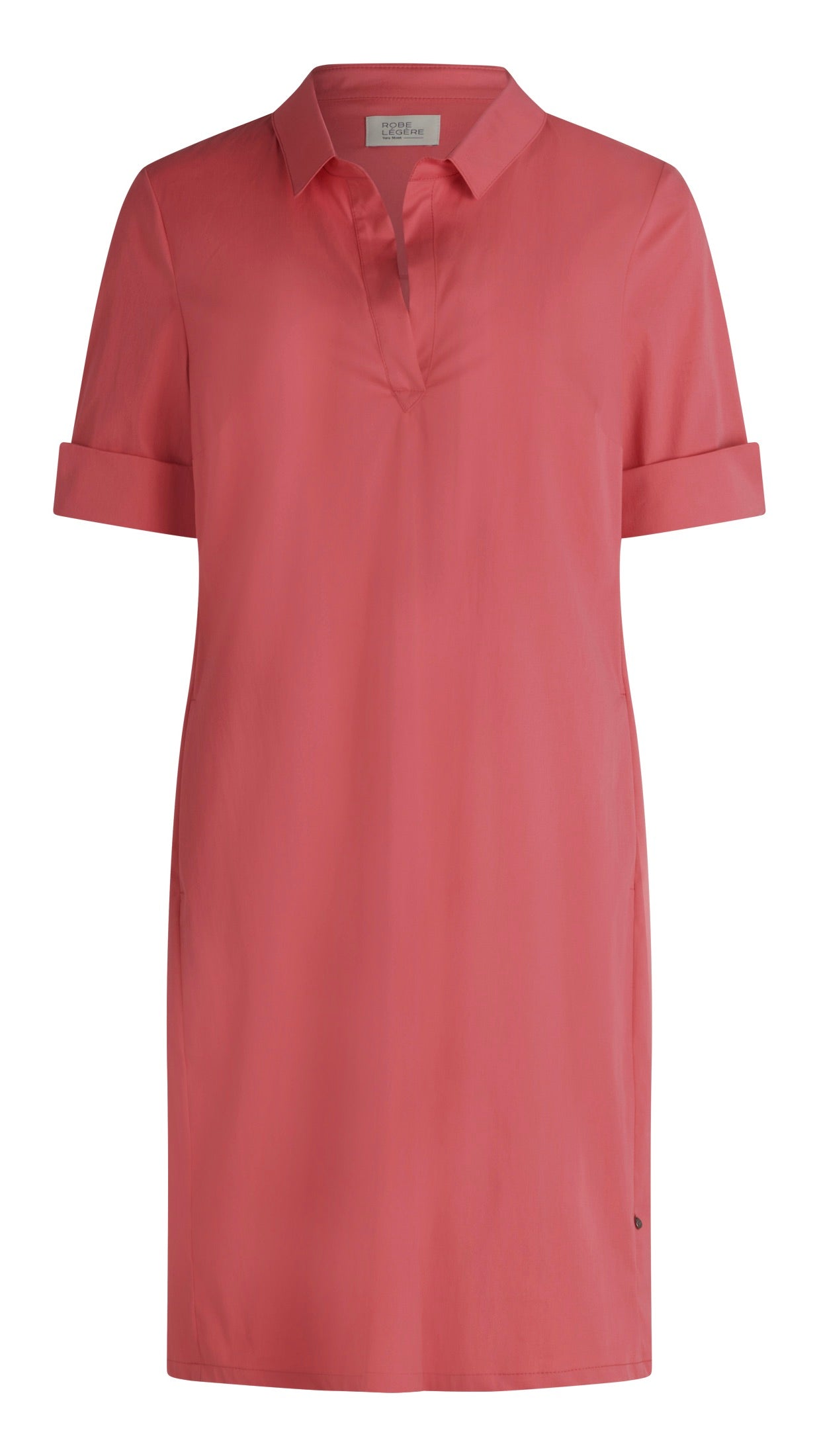 ROBE CHEMISE EN COTON ROBE LEGERE 0416/4845#COLOR_4169/PINK PEACH ROSE