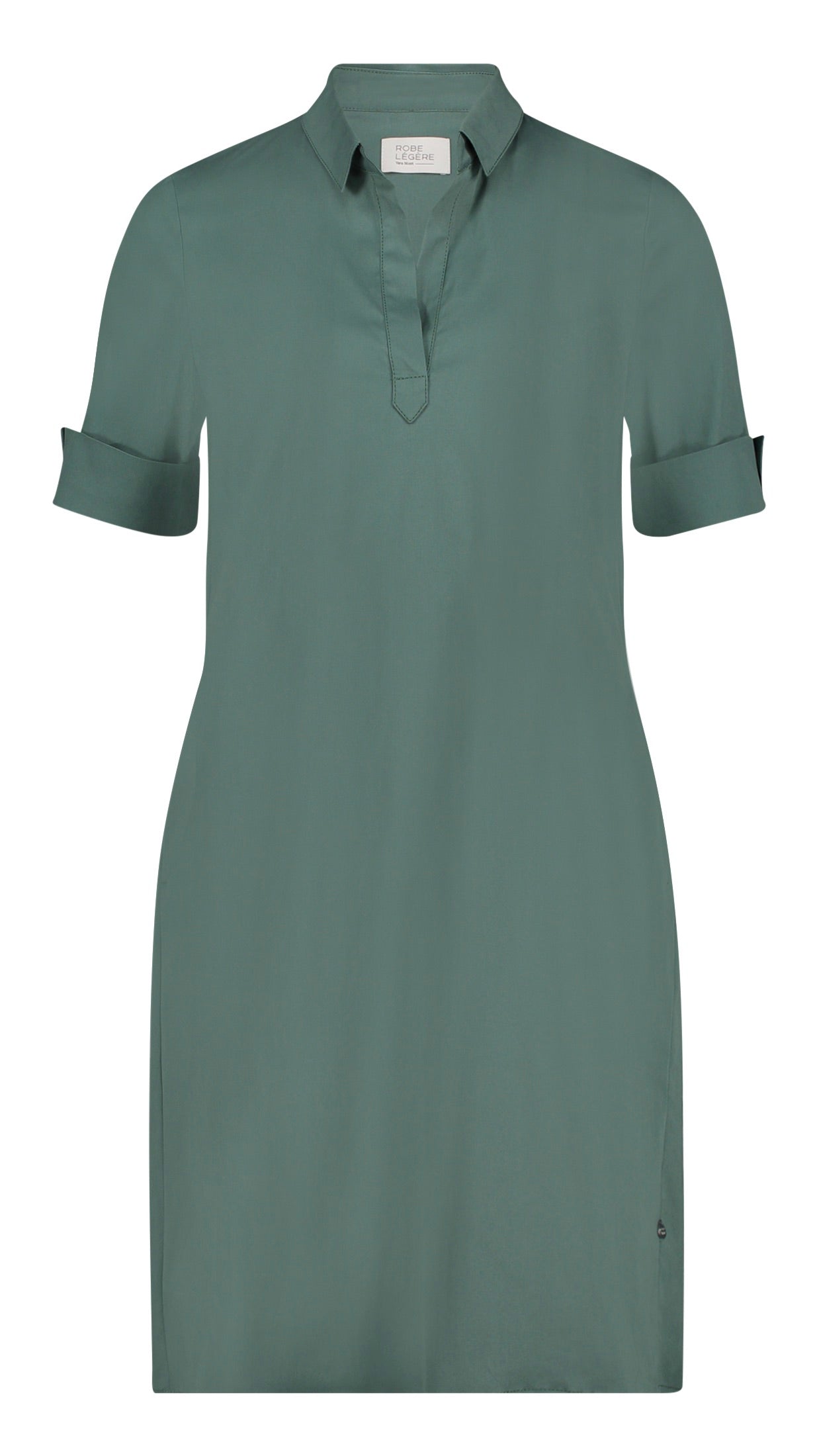 ROBE CHEMISE EN COTON ROBE LEGERE 0416/4845#COLOR_5592/BRIGHT VERT