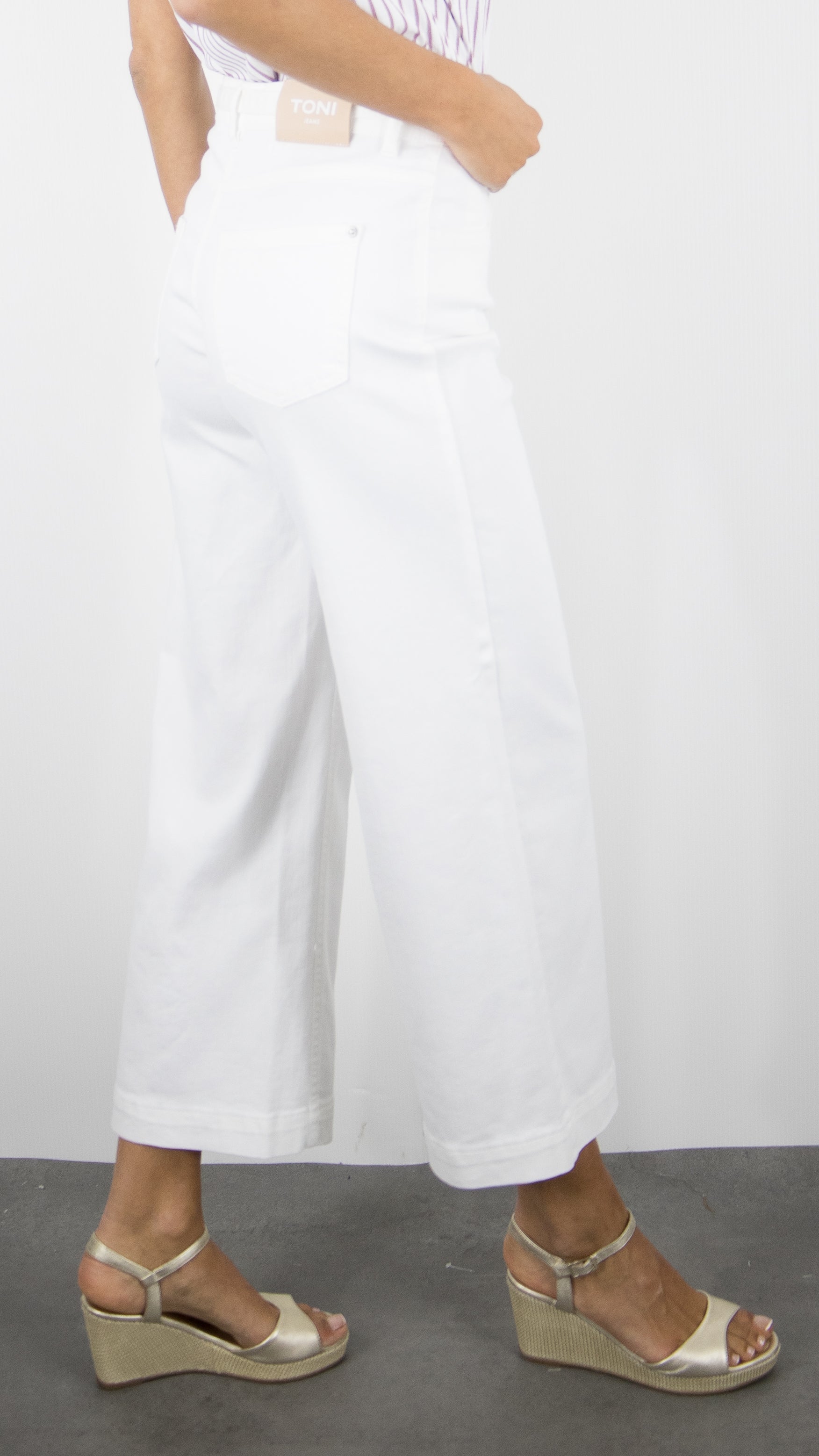PANTALON LARGE BLANC POUR FEMME TONI 12-33/1306-26