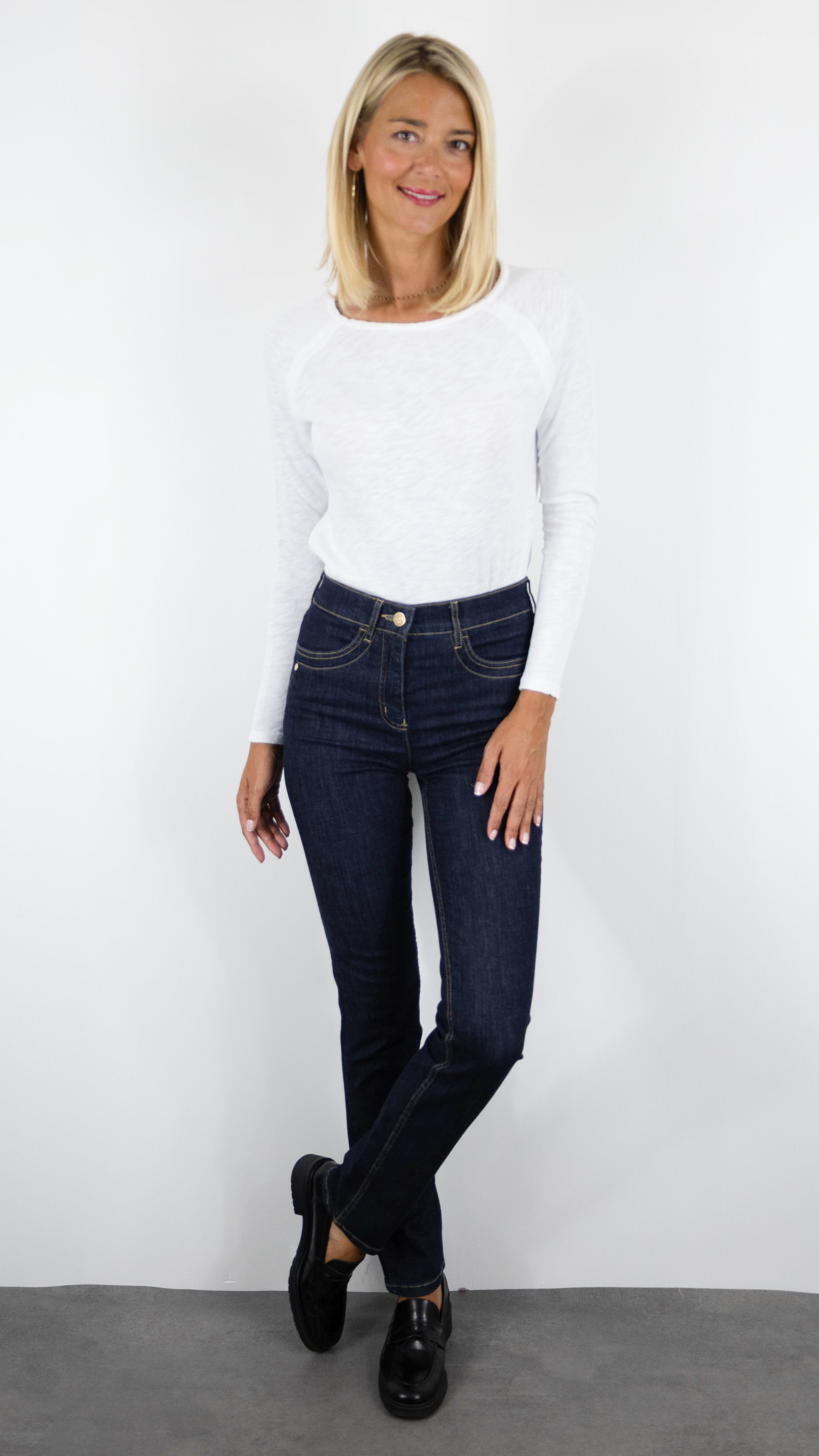 JEANS SLIM BRUT POUR FEMME TONI 12-59 1226-42 BE LOVED#COLOR_591/BRUT