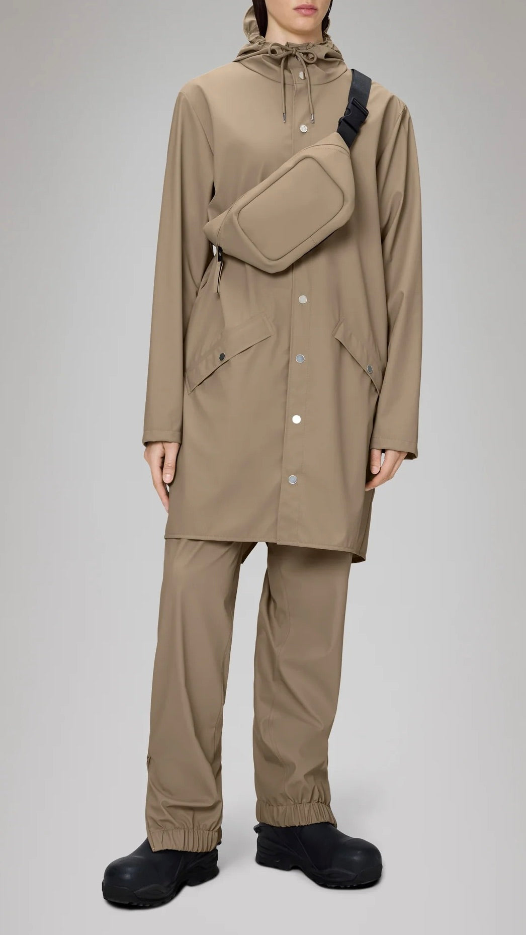 PARKA LONGUE JACKET 12020 RAINS#COLOR_BEIGE