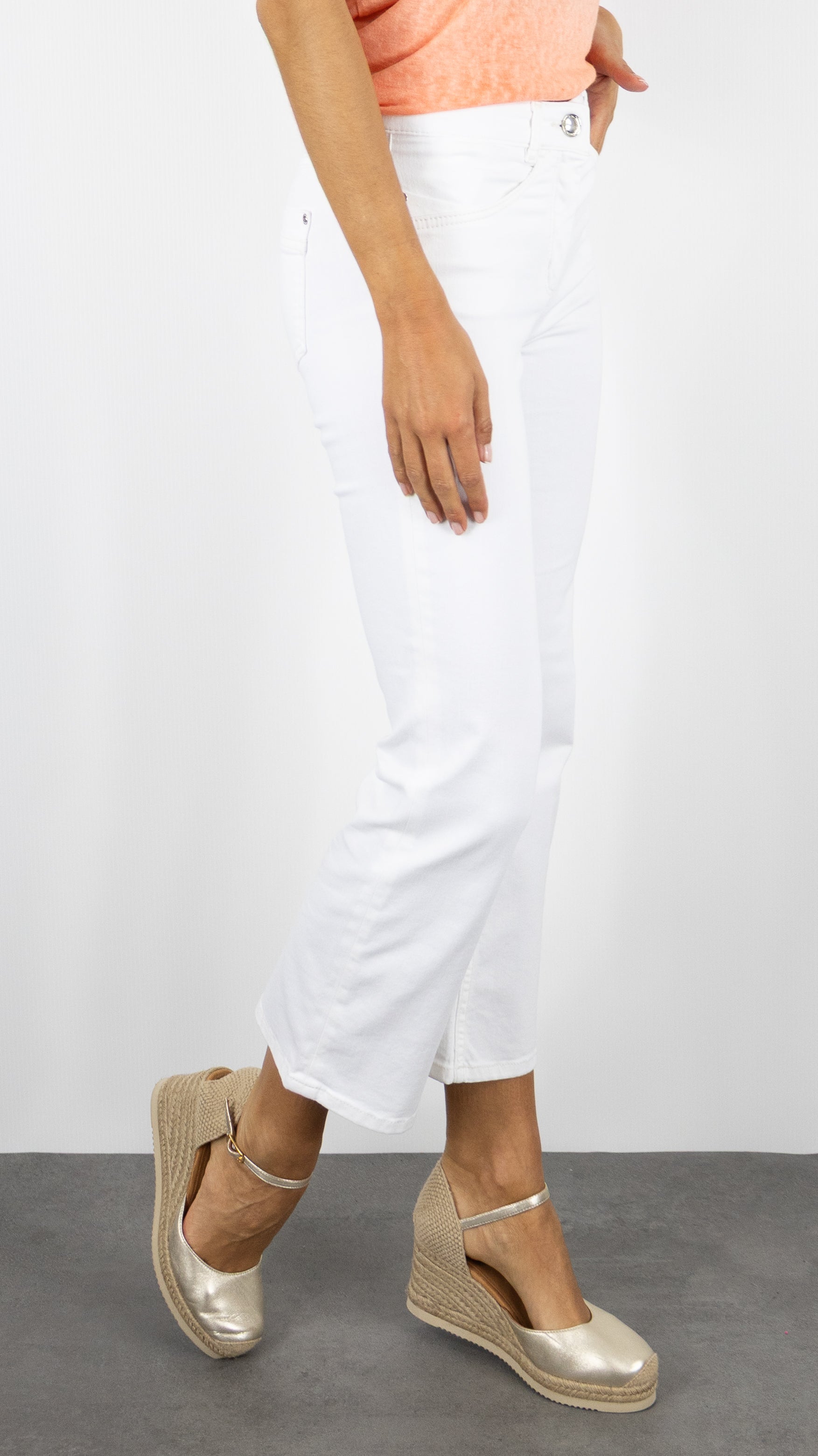 JEANS 7/8 EVASE BLANC TONI 1226 1152 57 BE LOVED