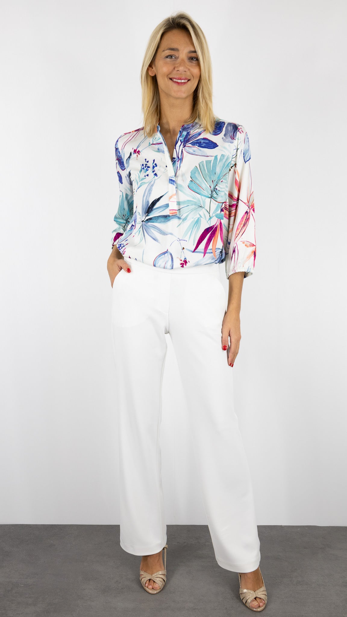 PANTALON LARGE EN CREPE TONI 1213/061/82009#COLOR_70/ECRU