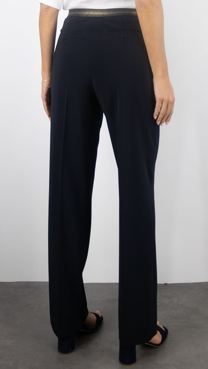 PANTALON DROIT DE VILLE TAILLE ELASTIQUE GERARD DAREL ALYCIA#COLOR_21/MARINE