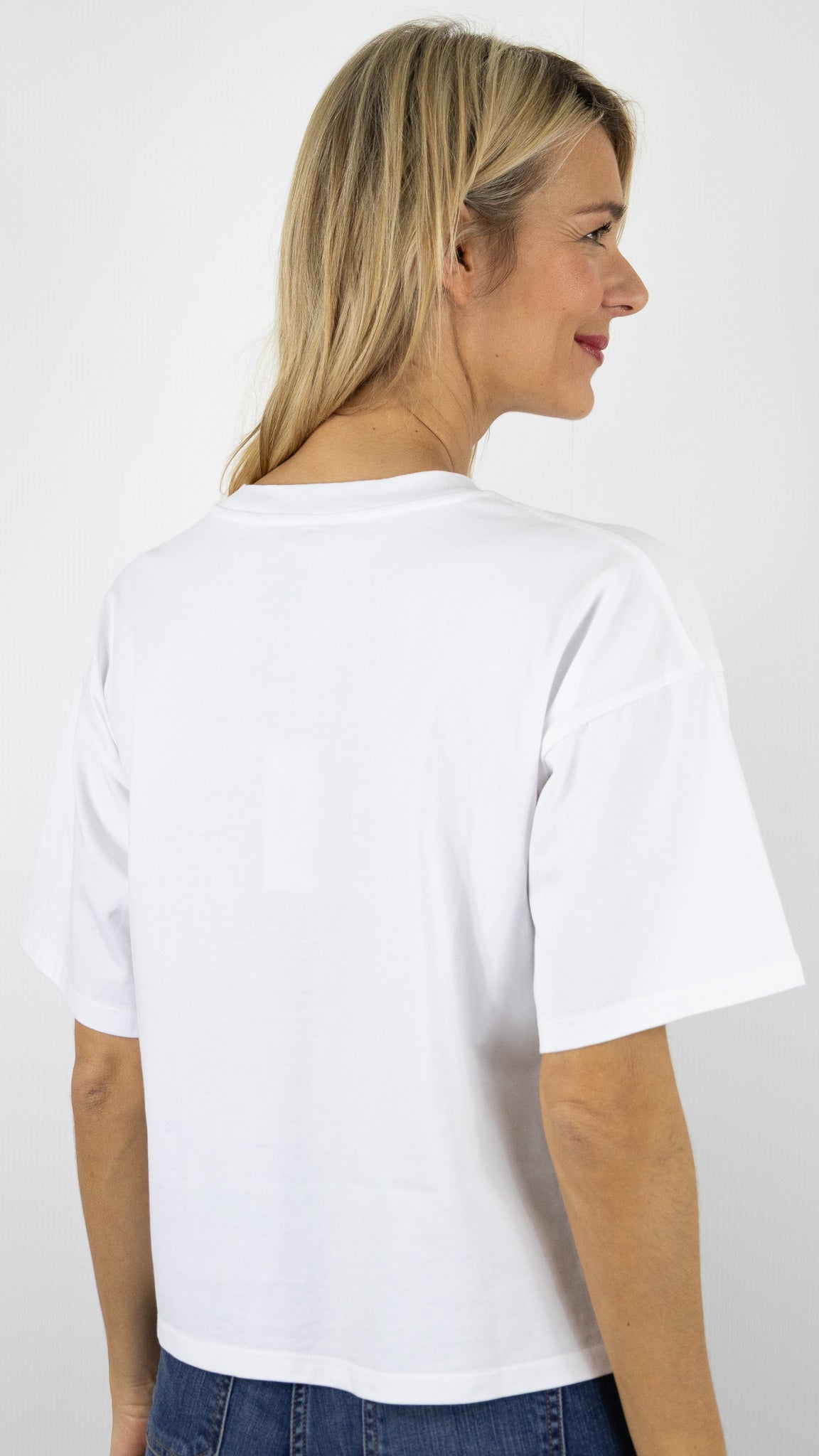 TEE-SHIRT DROIT BRODE EN COTON POUR FEMME CAROLINE BISS 1902