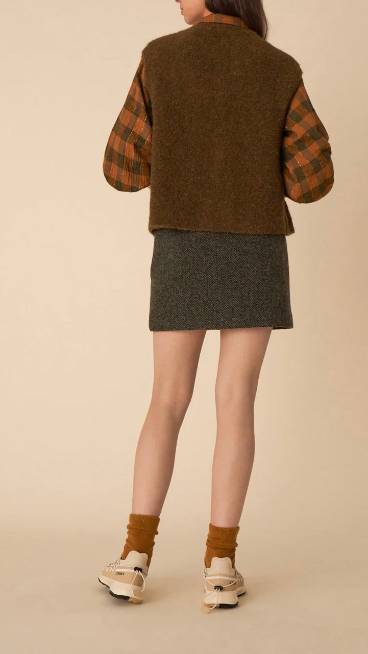 GILET OUVERT DES PETITS HAUTS ACHILLE PICKLES CORNICHONS