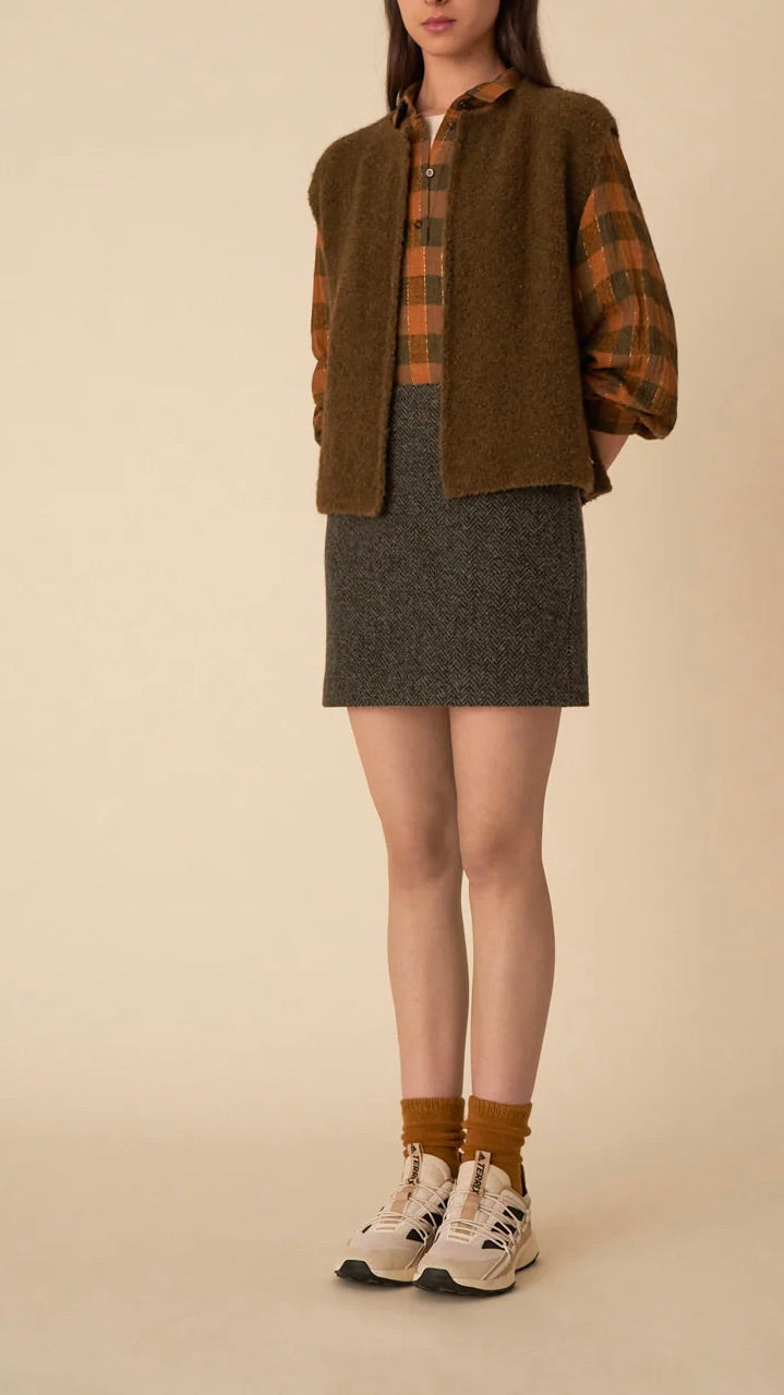 GILET OUVERT DES PETITS HAUTS ACHILLE PICKLES CORNICHONS