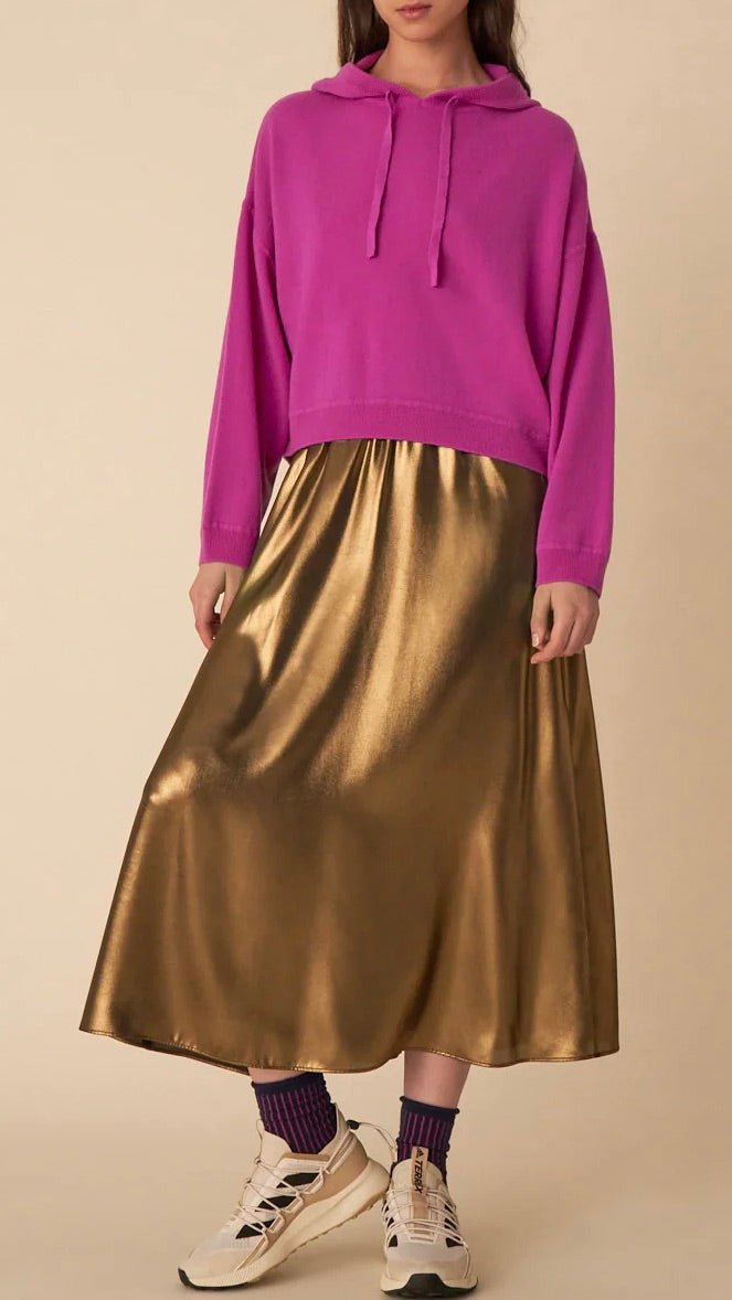 PULL COURT A CAPUCHE ARMOURETTE DES PETITS HAUTS CRUSH MAGENTA