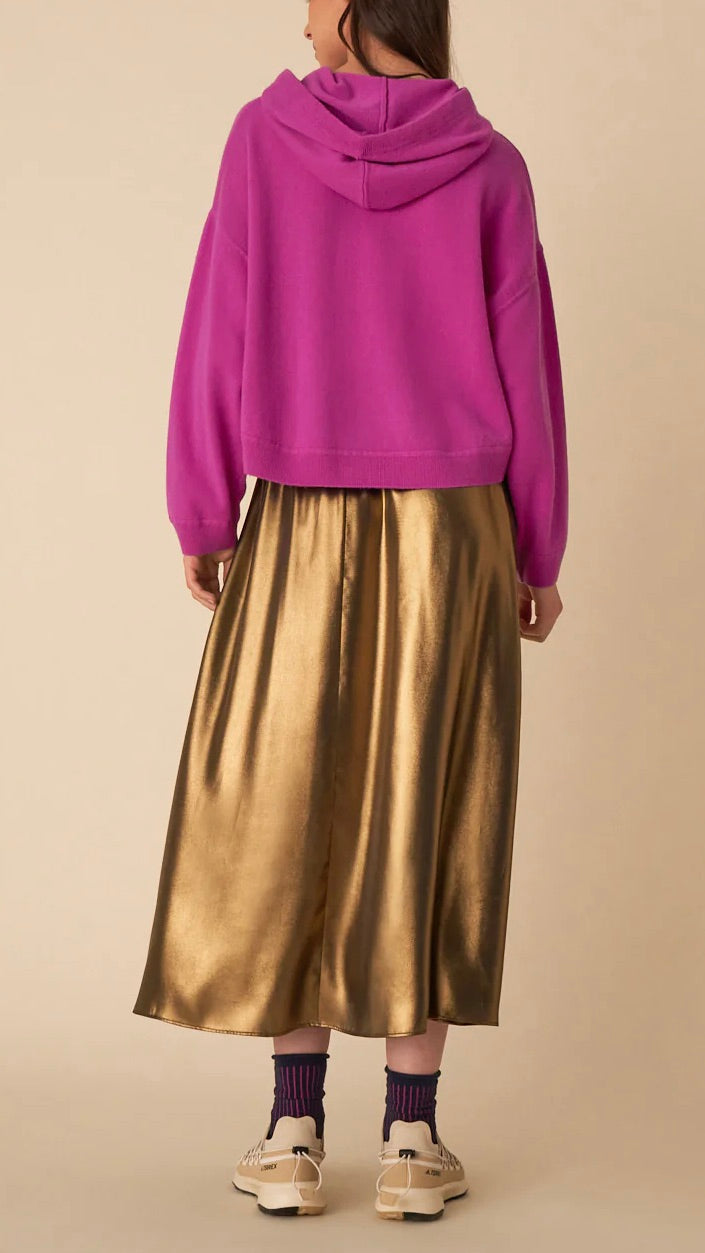 PULL COURT A CAPUCHE ARMOURETTE DES PETITS HAUTS CRUSH MAGENTA