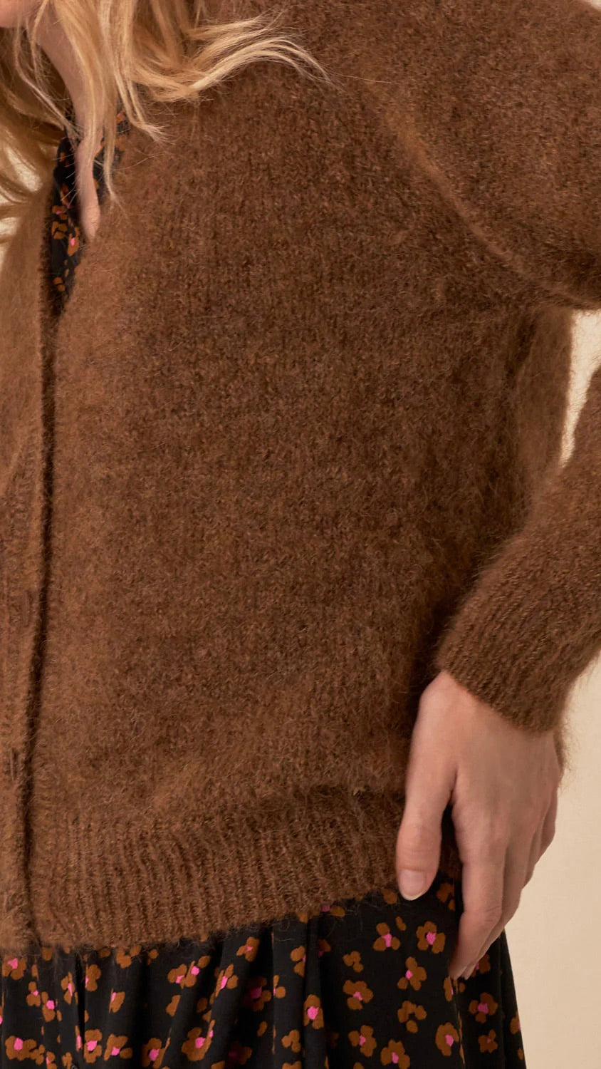 GILET DES PETITS HAUTS BALOHA MOKA CAMEL