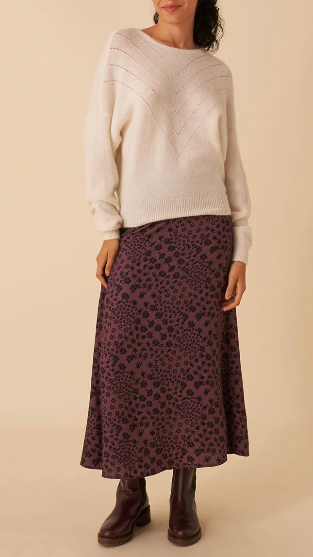 PULL AJOURE DES PETITS HAUTS ALOISE ECRU