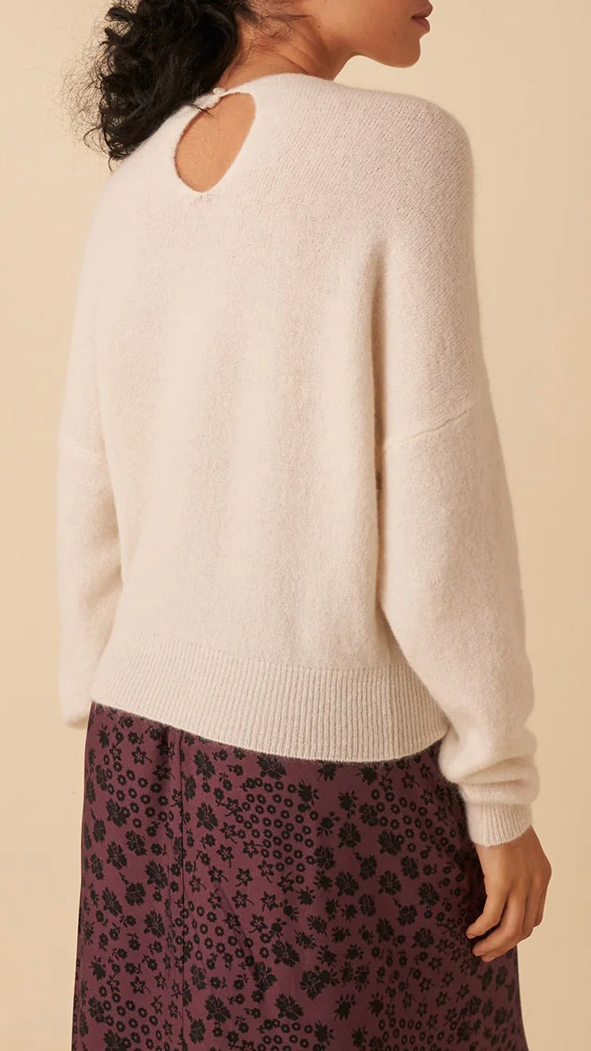PULL AJOURE DES PETITS HAUTS ALOISE ECRU