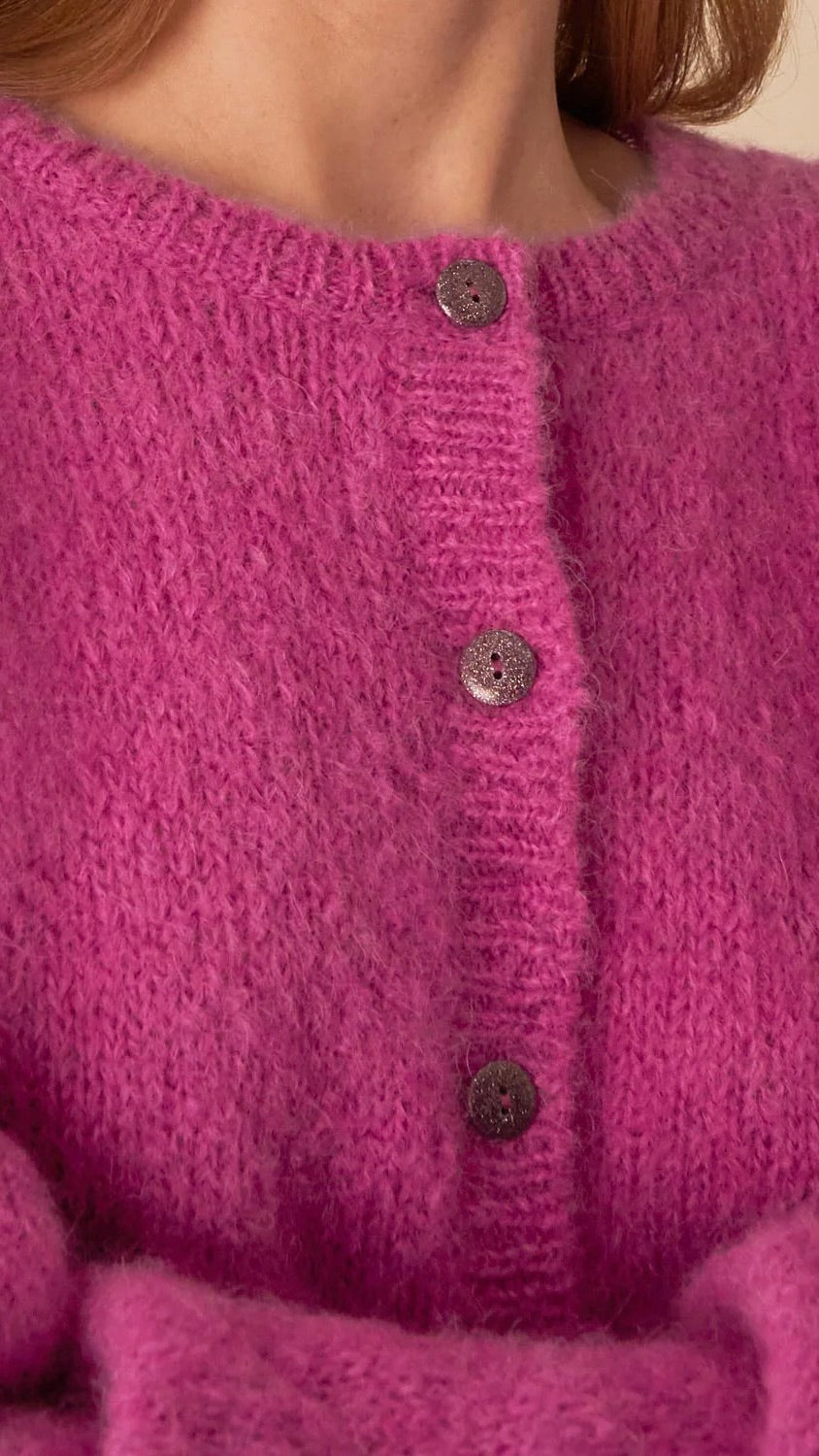 CARDIGAN DES PETITS HAUTS DUSKO CRUSH MAGENTA