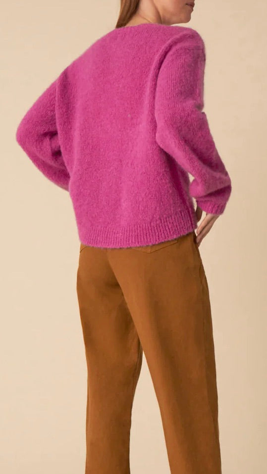 CARDIGAN DES PETITS HAUTS DUSKO CRUSH MAGENTA