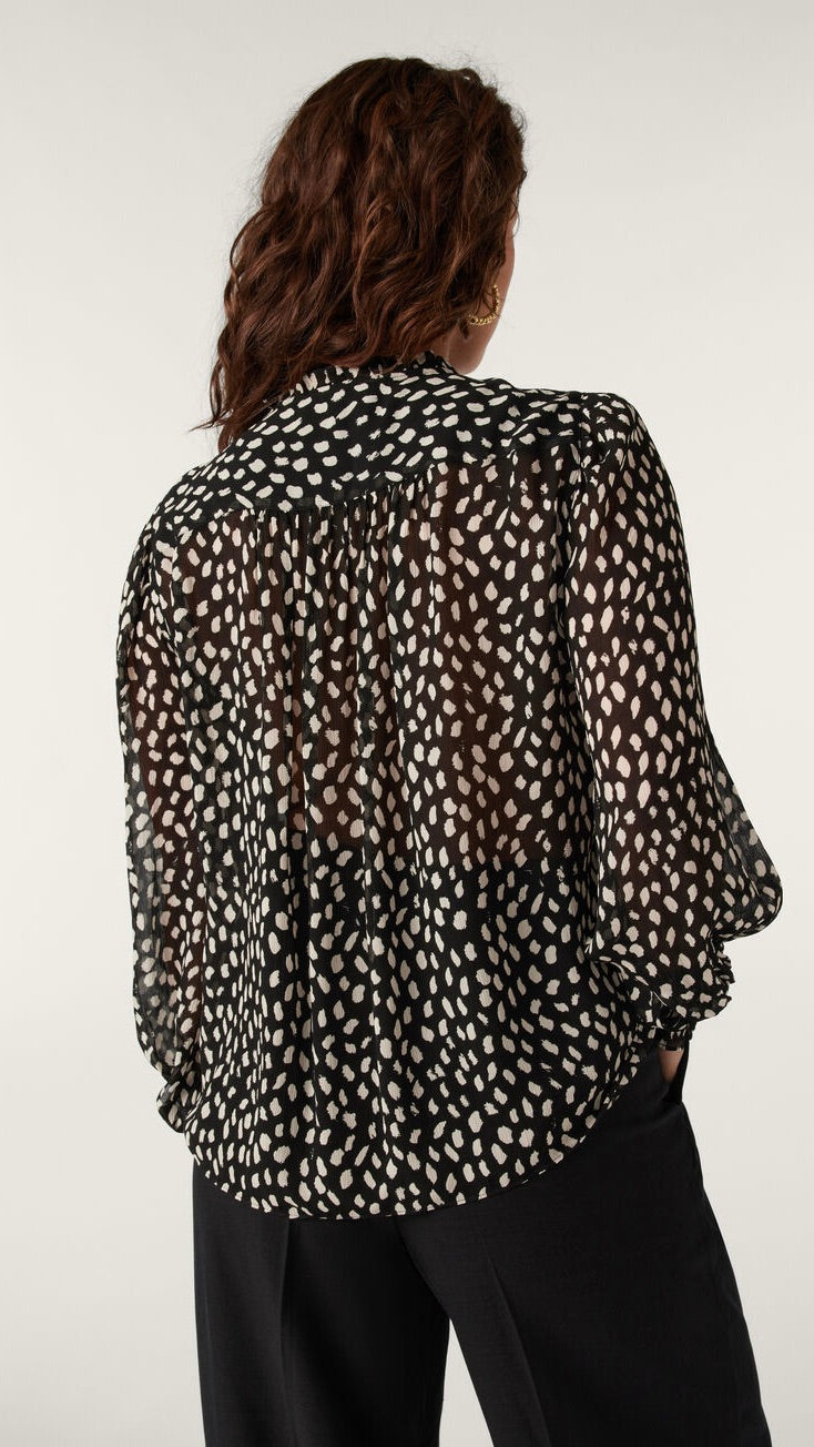 CHEMISE FLUIDE IMPRIMEE BINGO BASH NOIR