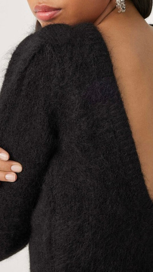 ROBE EN MAILLE BASH TUNIA NOIR