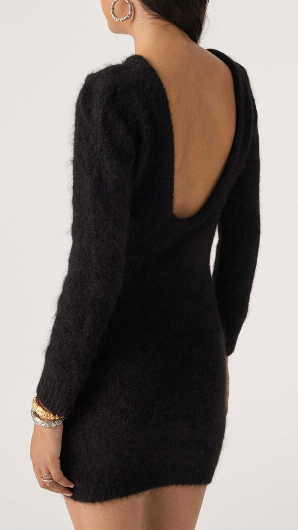 ROBE EN MAILLE BASH TUNIA NOIR