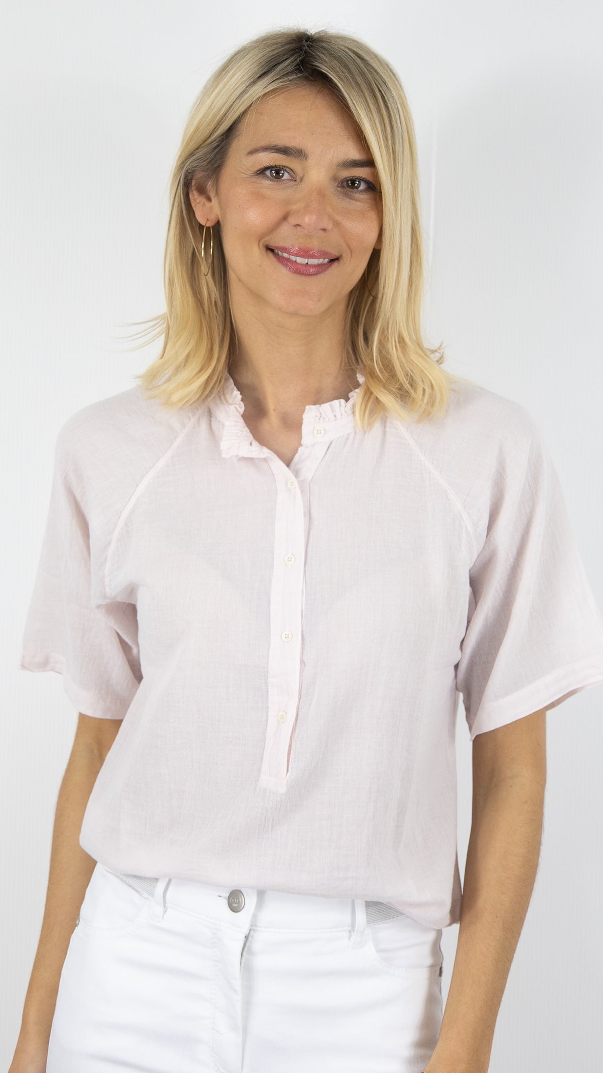 TEE-SHIRT MANCHES COURTES EN COTON HARTFORD TEKKE#COLOR_03/NUDE