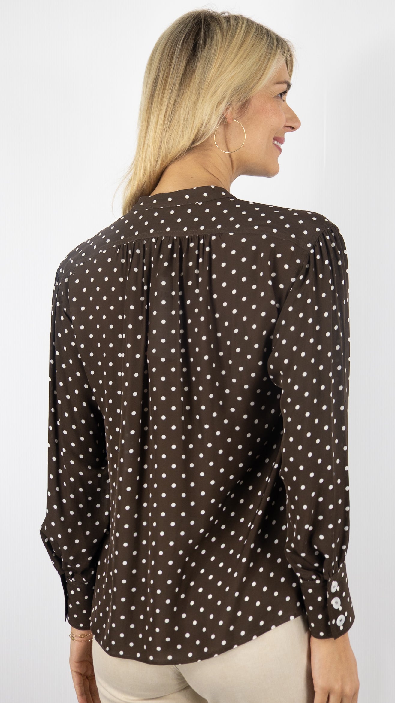 BLOUSE IMPRIME A POIS MARRON GERARD DAREL CAYANE