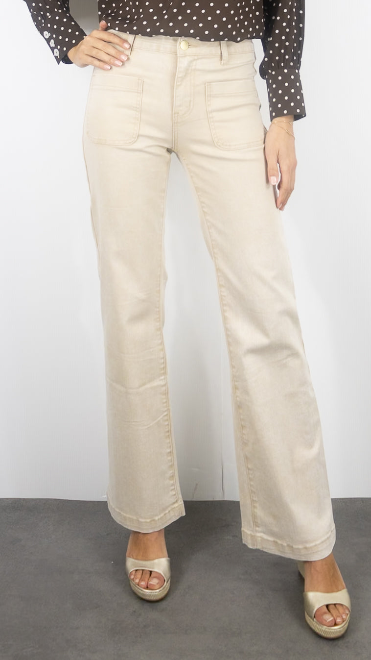 JEANS FLARE BRUT LA PETITE ETOILE SONNY#COLOR_13/BEIGE