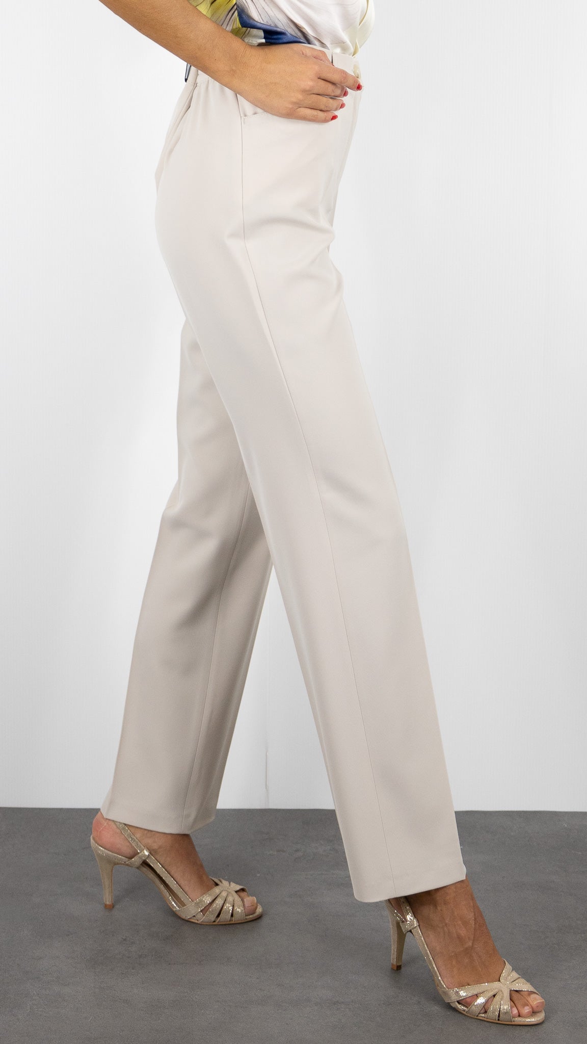 PANTALON DE VILLE TAILLE ELASTIQUE TONI 2220/0000/82003#COLOR_71/BEIGE NOS
