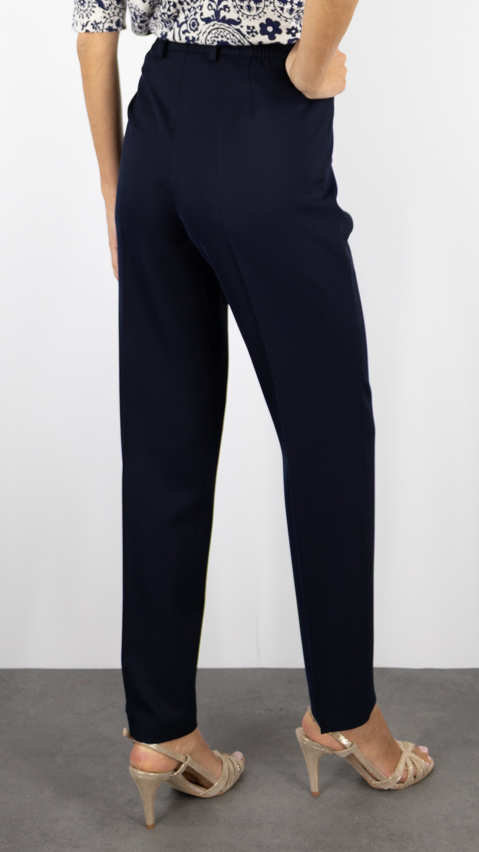 PANTALON DE VILLE TAILLE ELASTIQUE TONI 2220/0000/82003#COLOR_59/NAVY NOS