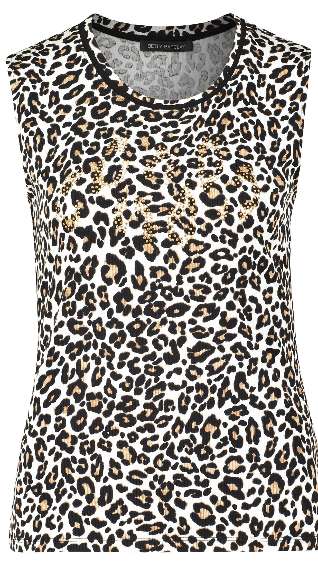TEE-SHIRT DEBARDEUR LEOPARD COL ROND BETTY BARCLAY 2435/2074