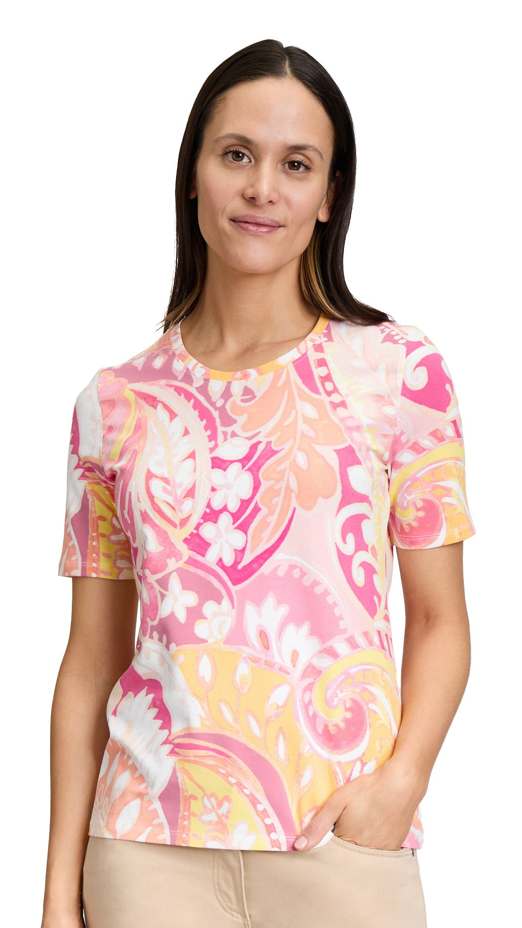 TEE-SHIRT MANCHES COURTES IMPRIME BETTY BARCLAY 2448/1282