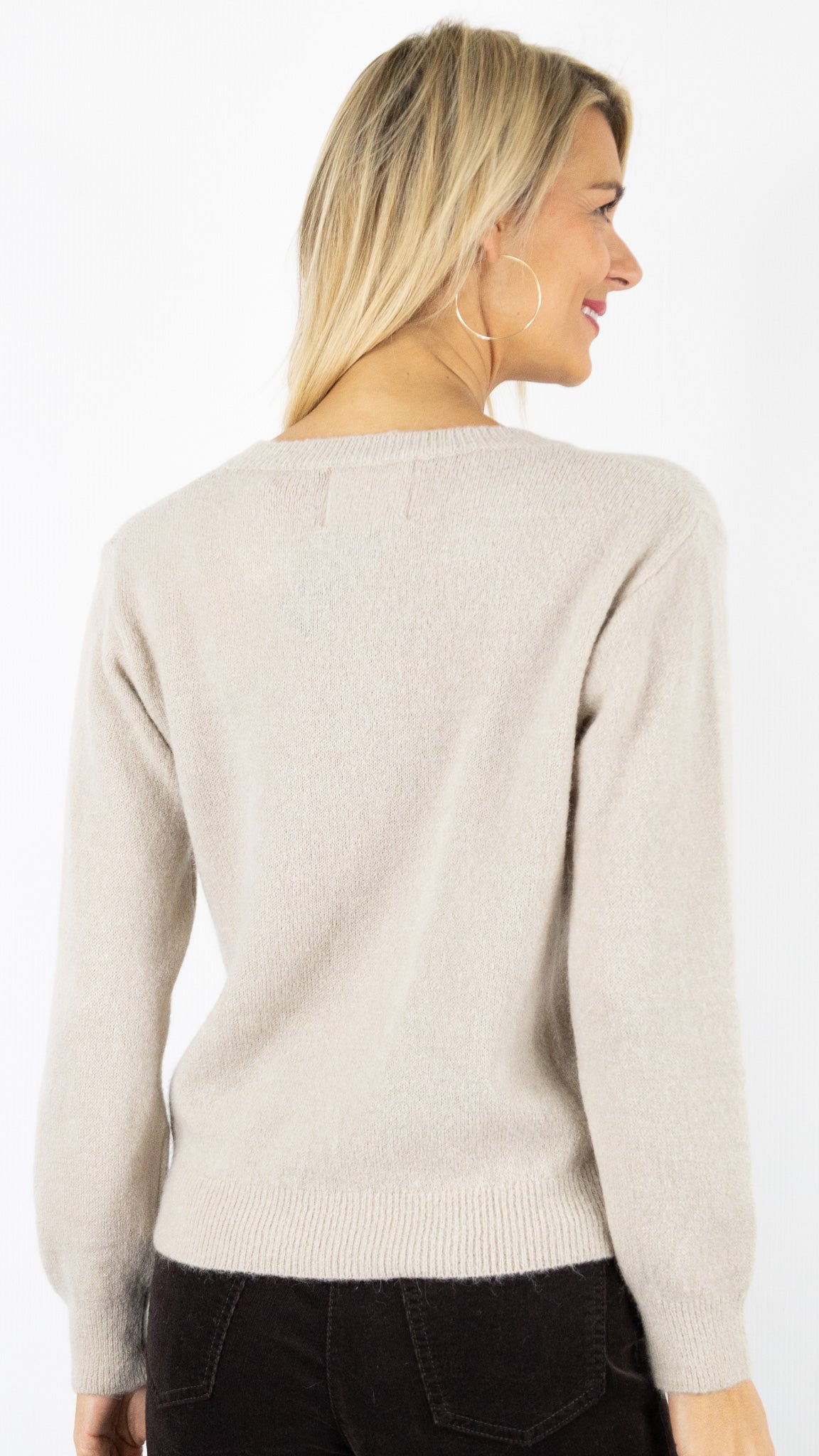 PULL DROIT EN BABY ALPAGA BEIGE POUR FEMME STUDIO PARISIEN 24613