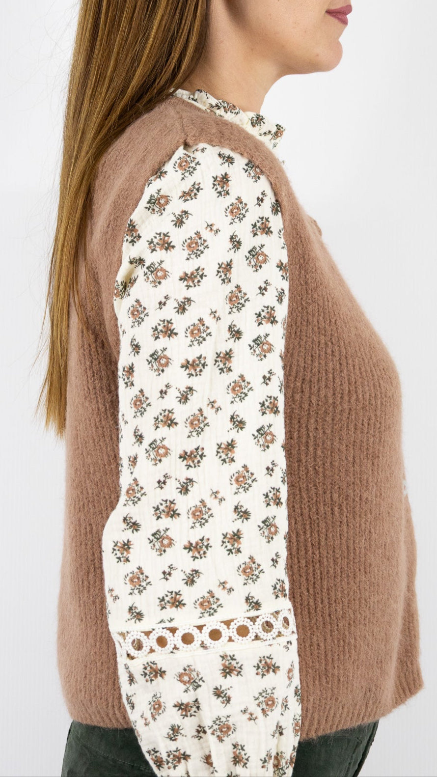 GILET COL V SANS MANCHES EN ALPAGA ANDROMEDE 24699#COLOR_CAMEL