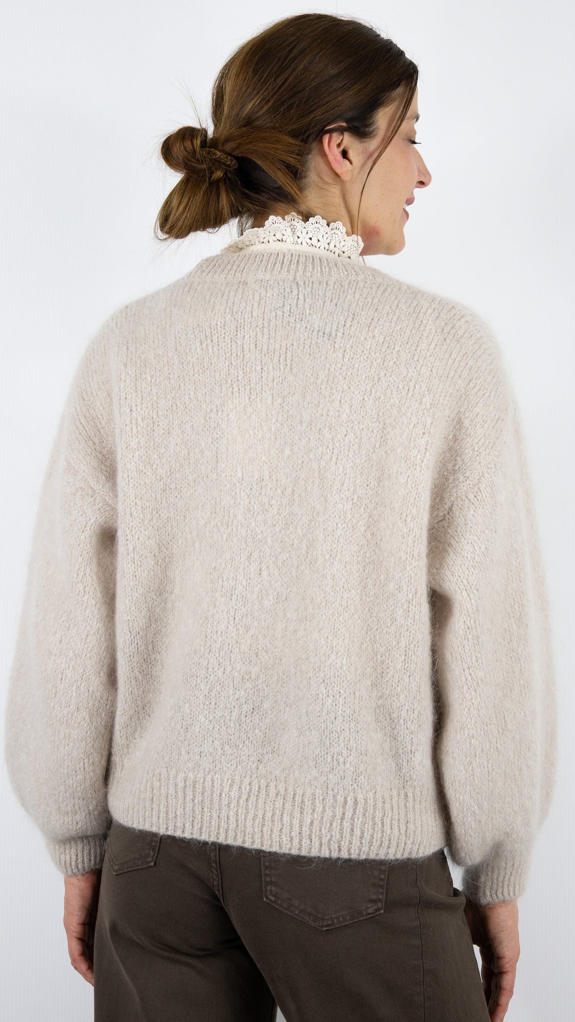 CARDIGAN ZIPPE FEMME NAIS 25060#COLOR_BEIGE