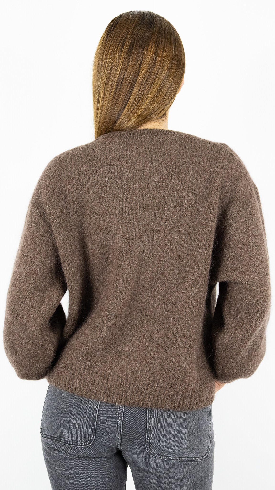 CARDIGAN ZIPPE FEMME NAIS 25060#COLOR_CHOCO