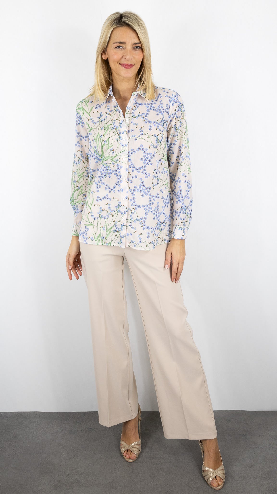 BLOUSE IMPRIME FLEURI EN VOILE DE COTON POUR FEMME TONI 28-23/1438-5