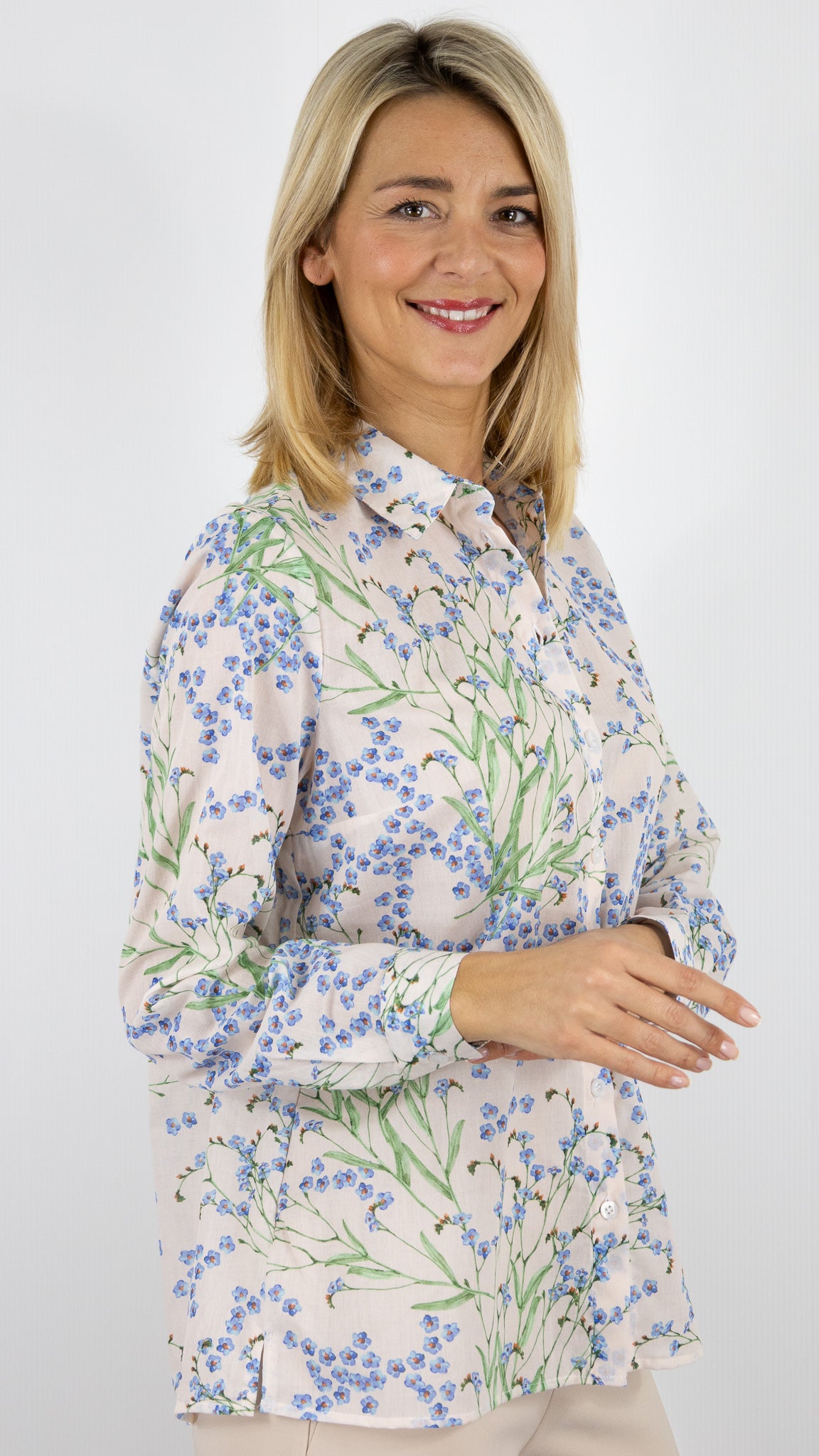 BLOUSE IMPRIME FLEURI EN VOILE DE COTON POUR FEMME TONI 28-23/1438-5