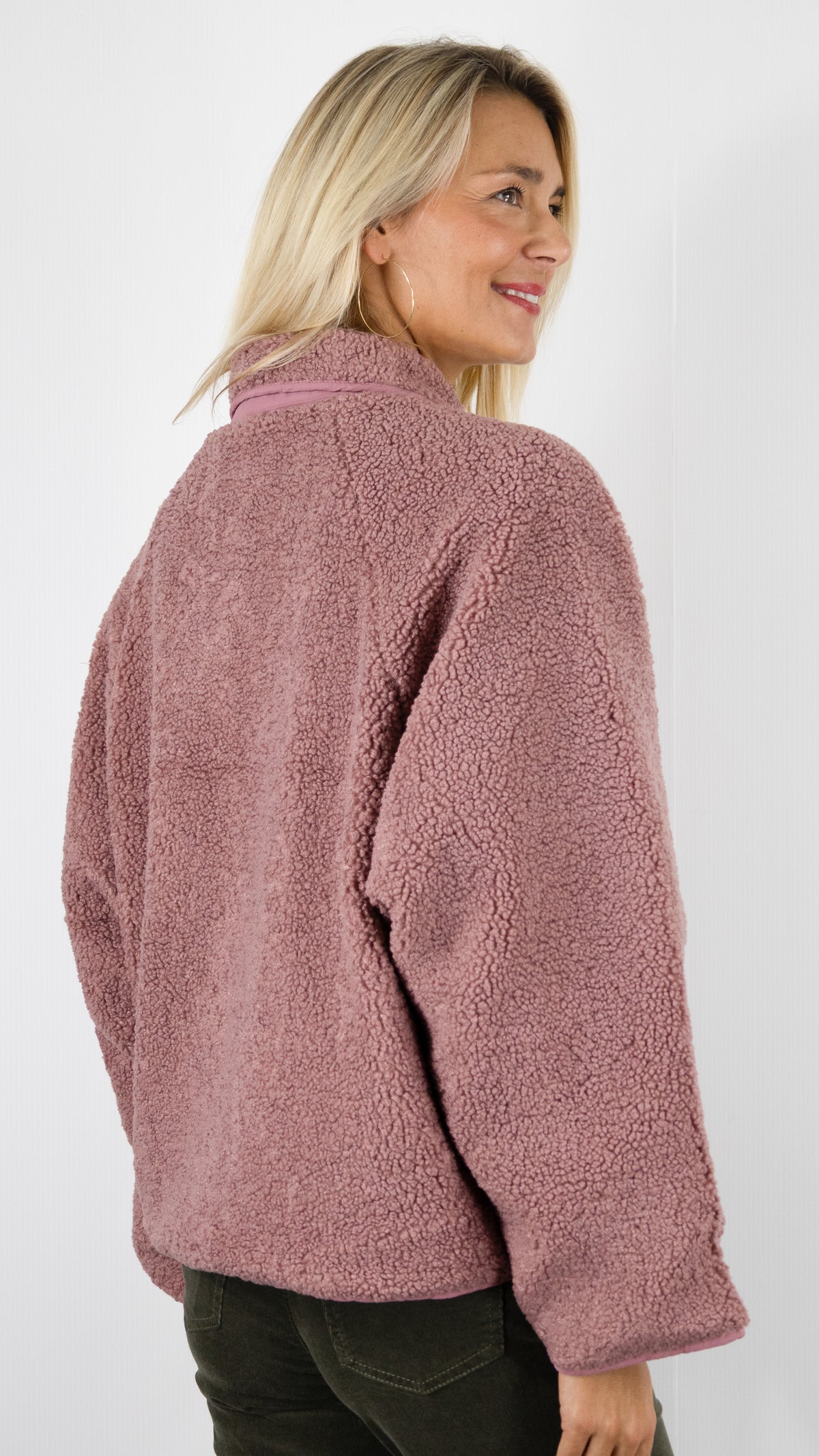 VESTE MOUTON SHERPA BOIS DE ROSE POUR FEMME SEASON 16G275
