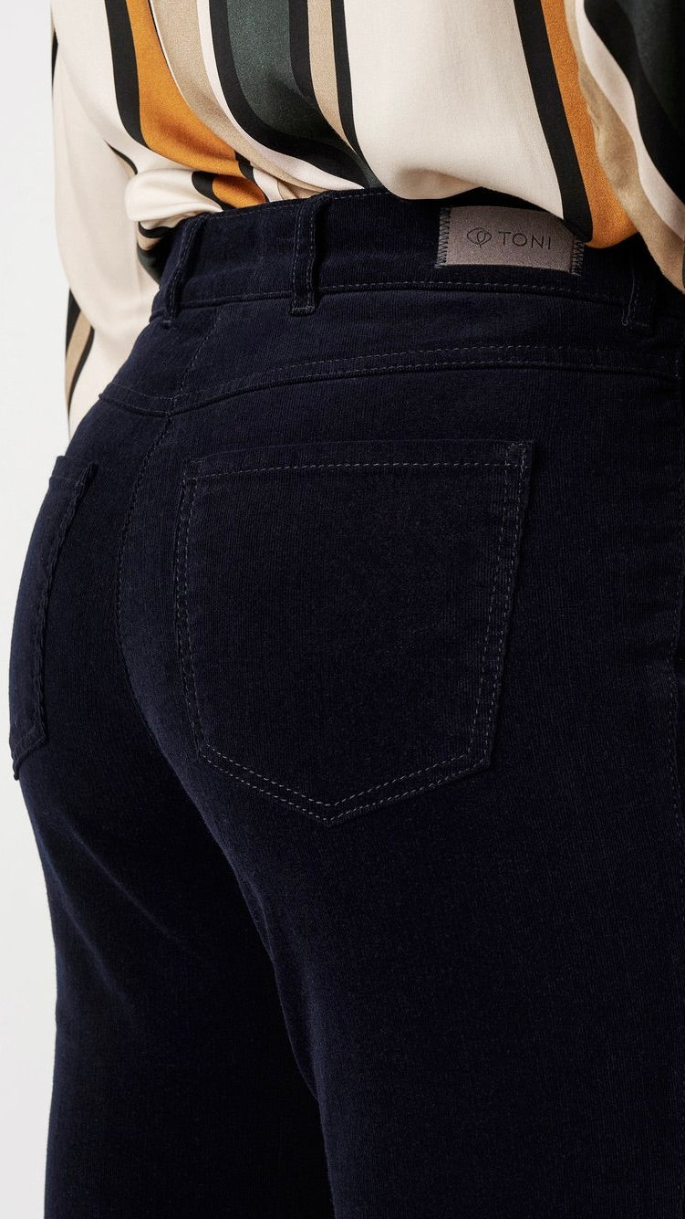 JEANS EN VELOURS POUR FEMME TONI 31-01 1225-22 BE LOVED#COLOR_59/DARK BLUE