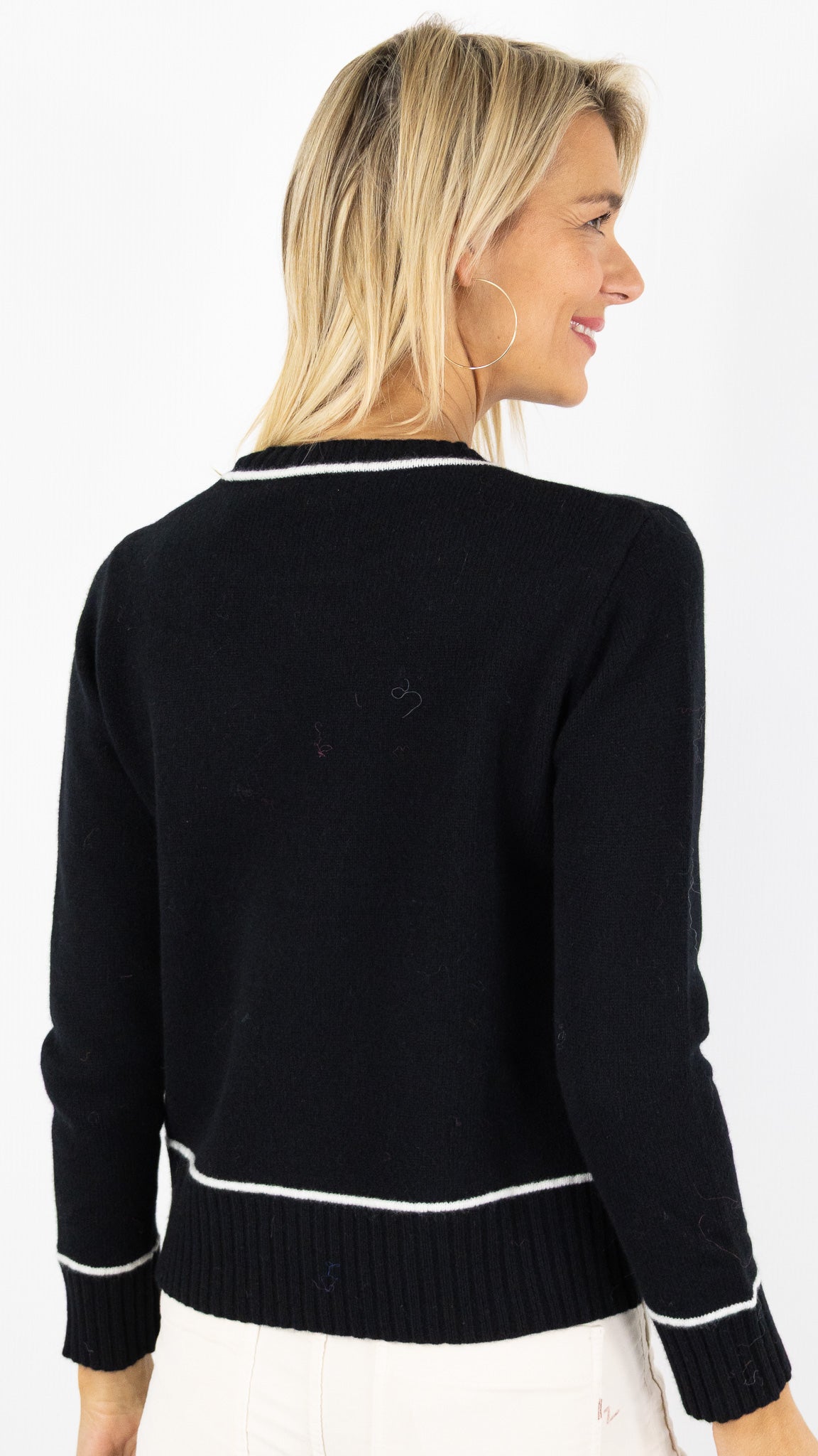 PULL DROIT EN LAINE POUR FEMME VOUS 31587##COLOR_NOIR