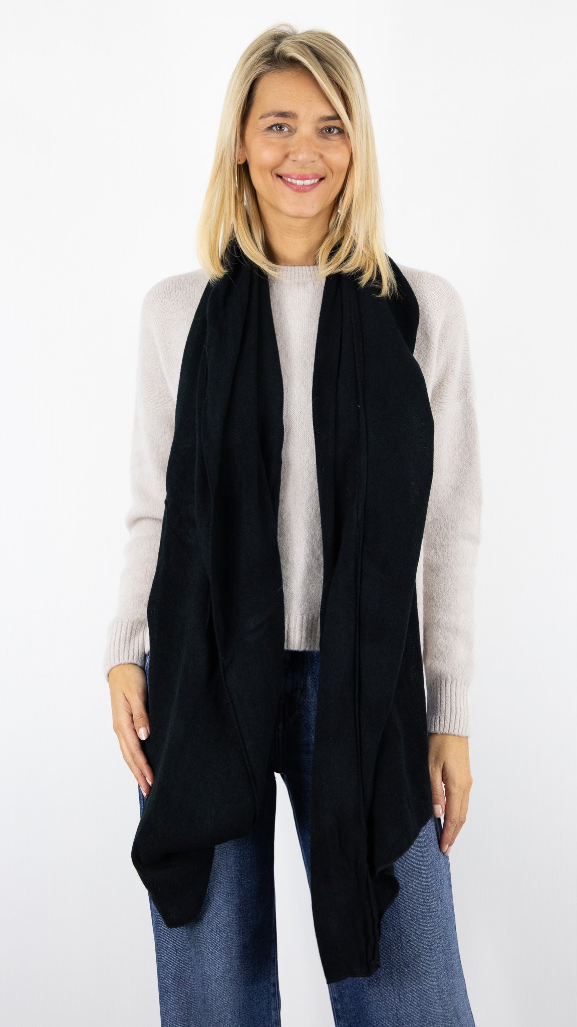 ECHARPE DOUCE BORD A BORD VOUS 39645#COLOR_0200/NOIR