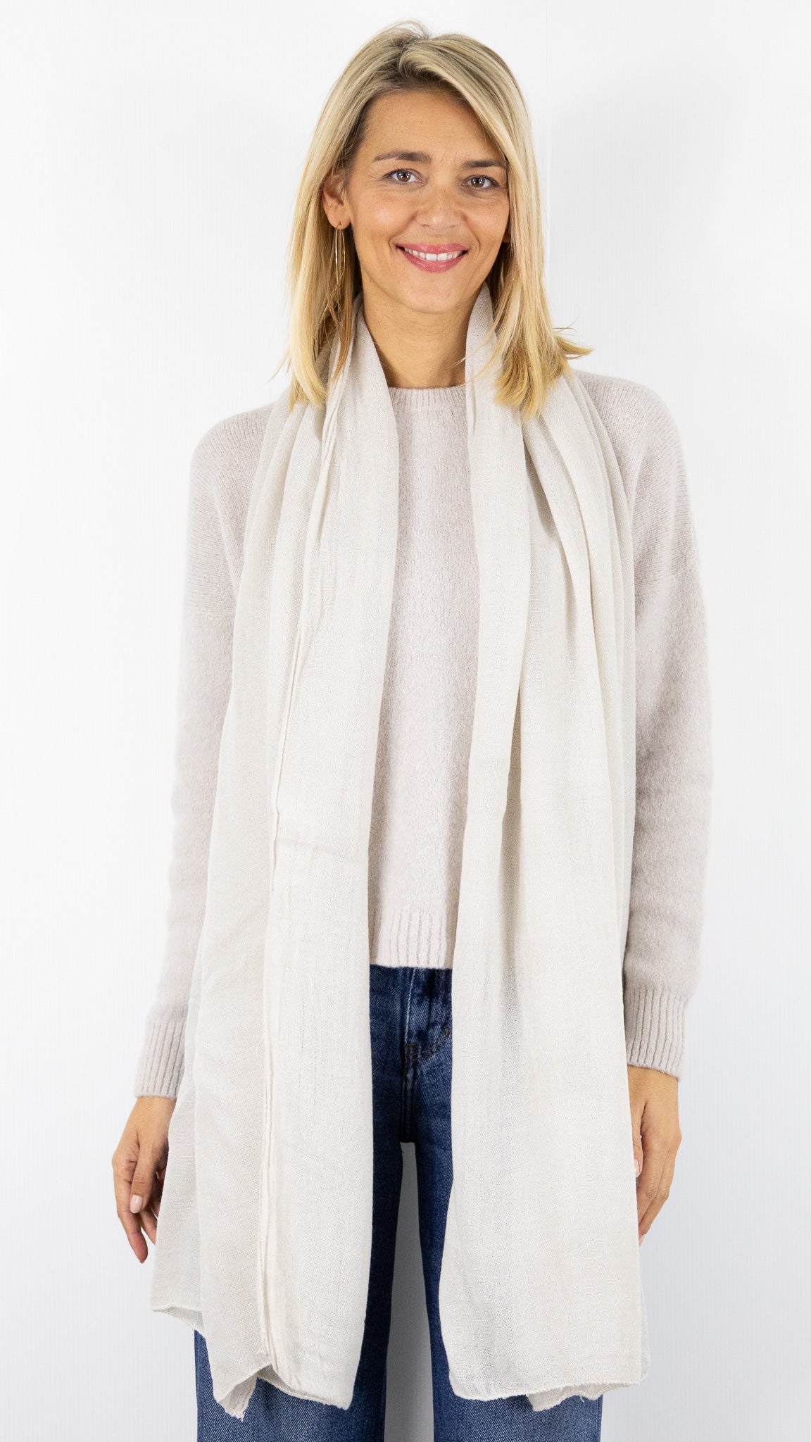 ECHARPE DOUCE BORD A BORD VOUS 39645#COLOR_300/ECRU