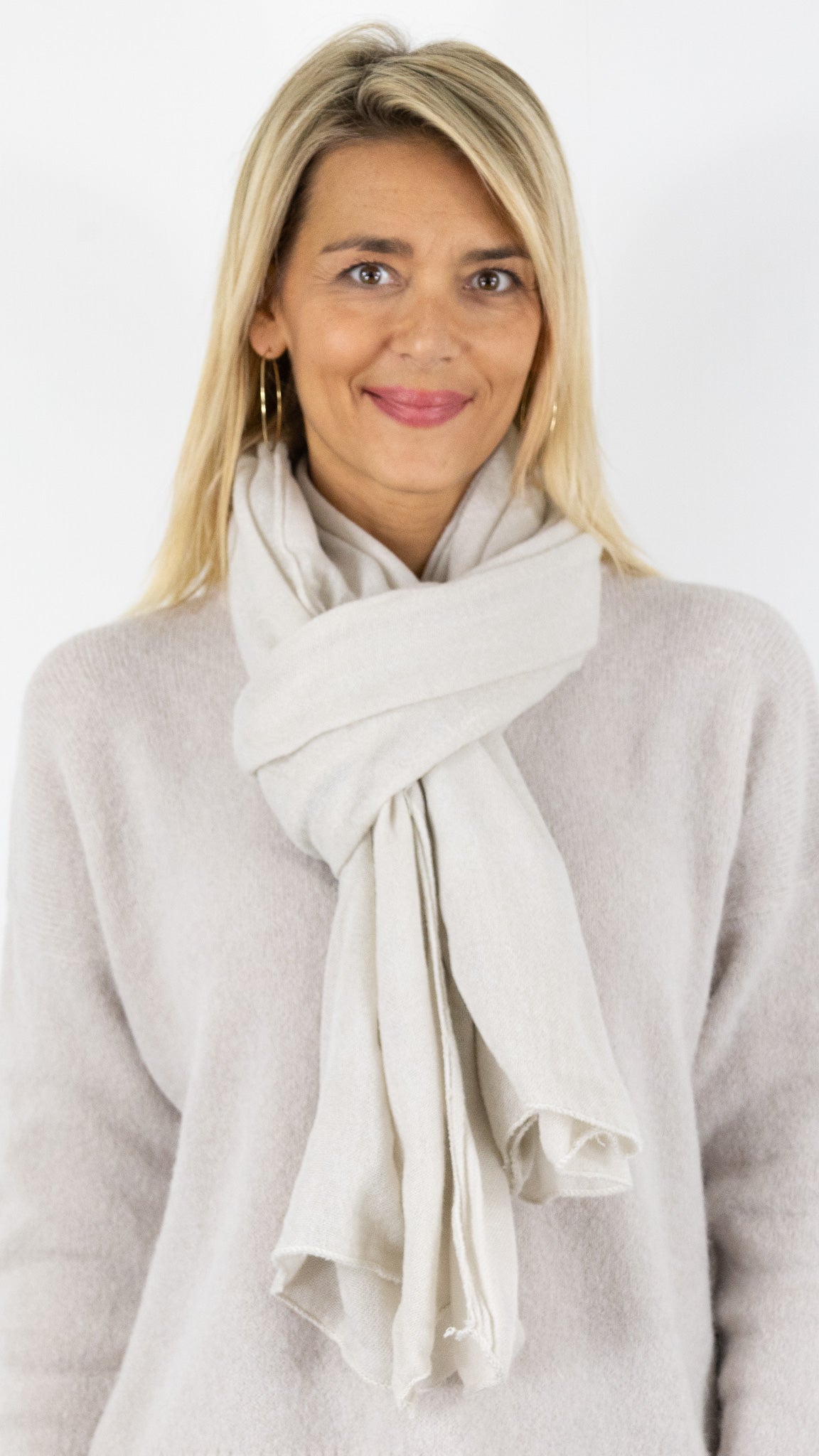 ECHARPE DOUCE BORD A BORD VOUS 39645#COLOR_300/ECRU