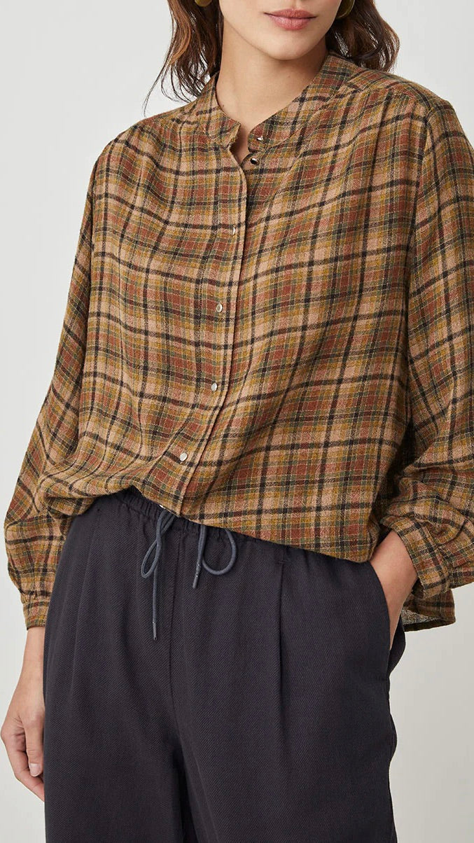BLOUSE A CARREAUX AVRIL HARRIS WILSON CAR AMBRE