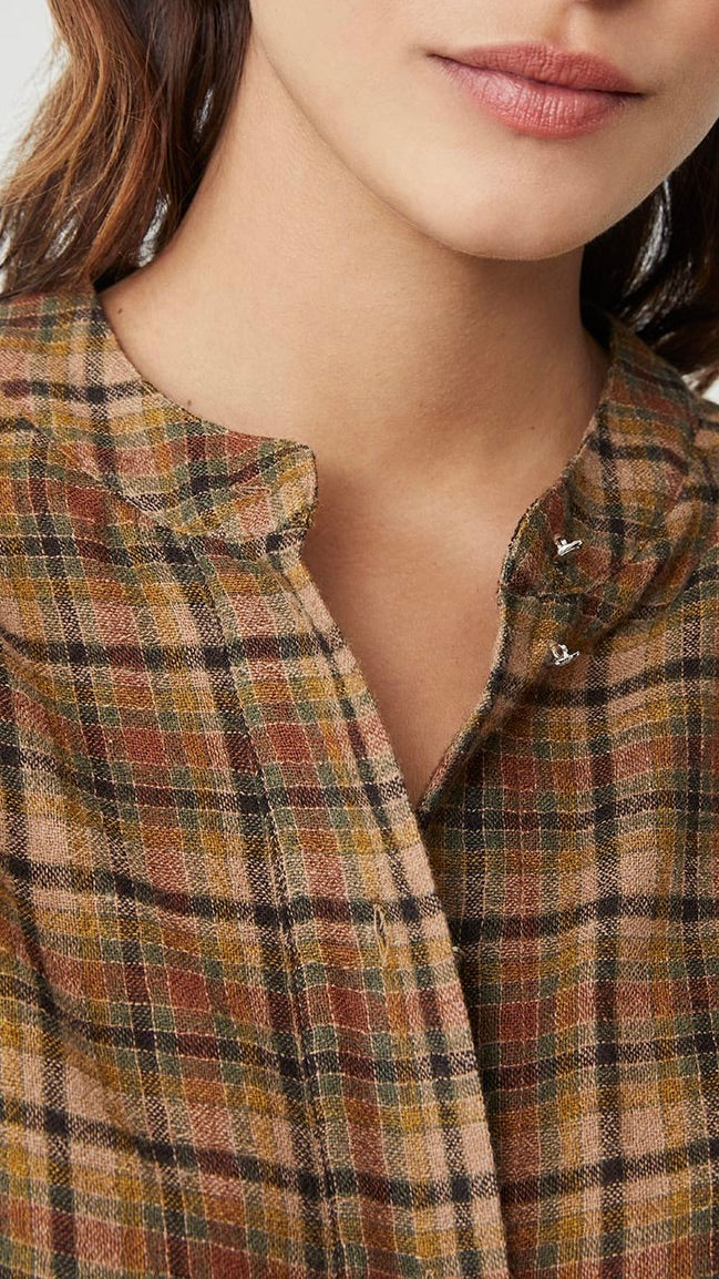 BLOUSE A CARREAUX AVRIL HARRIS WILSON CAR AMBRE